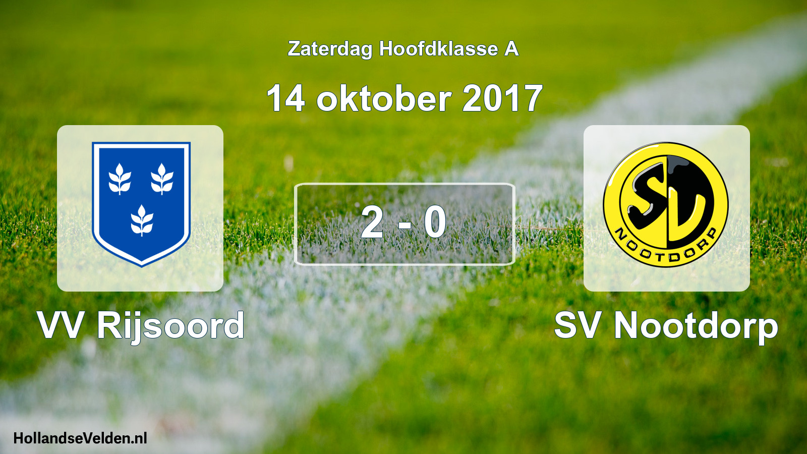 Total number of matches played: VV Rijsoord - SV Nootdorp 2 - 0 (14 October 2017)