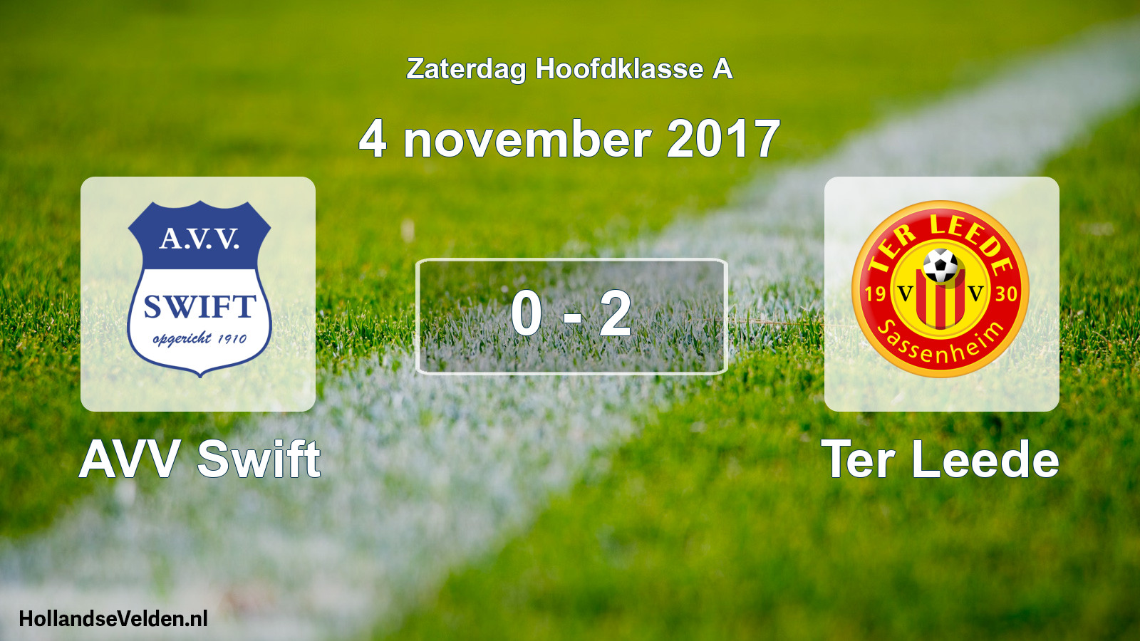Total number of matches played: AVV Swift - Ter Leede 0 - 2 (4 November 2017)
