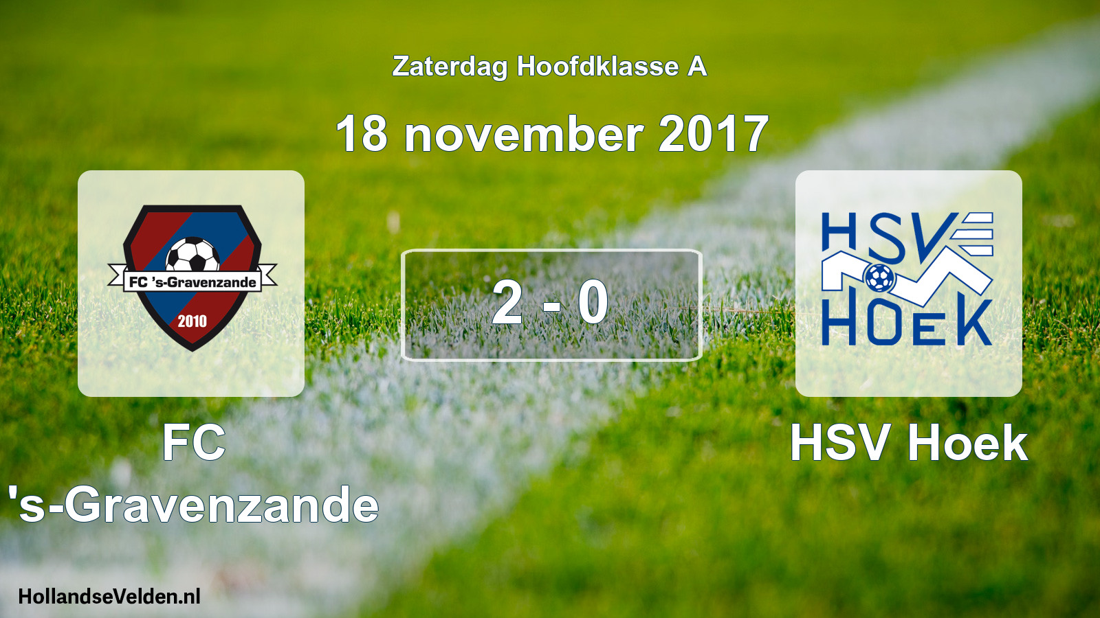 Total number of matches played: FC 's-Gravenzande - HSV Hoek 2 - 0 (18 November 2017)