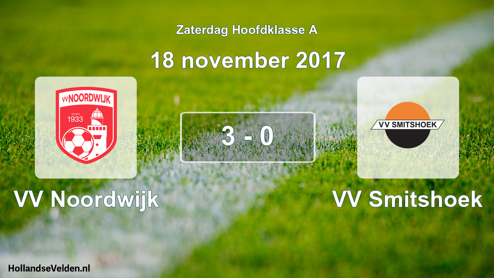 Total number of matches played: VV Noordwijk - VV Smitshoek 3 - 0 (18 November 2017)