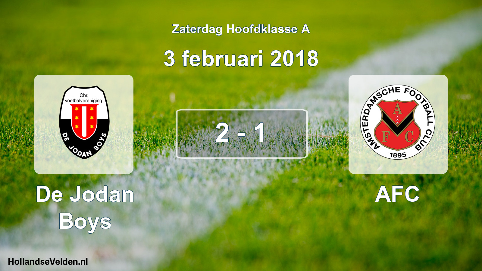 Total number of matches played: De Jodan Boys - AFC 2 - 1 (3 February 2018)