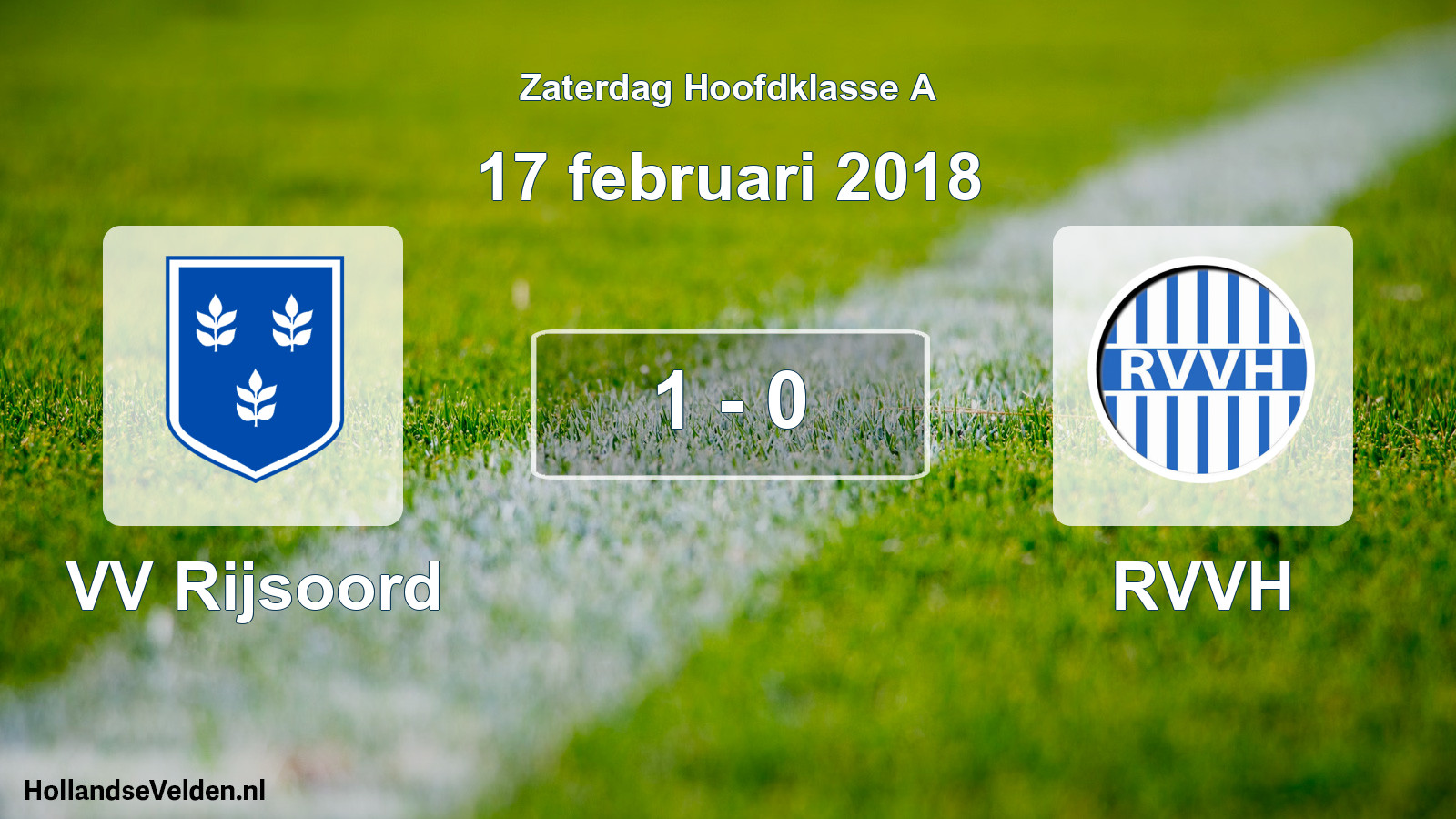 Total number of matches played: VV Rijsoord - RVVH 1 - 0 (17 February 2018)