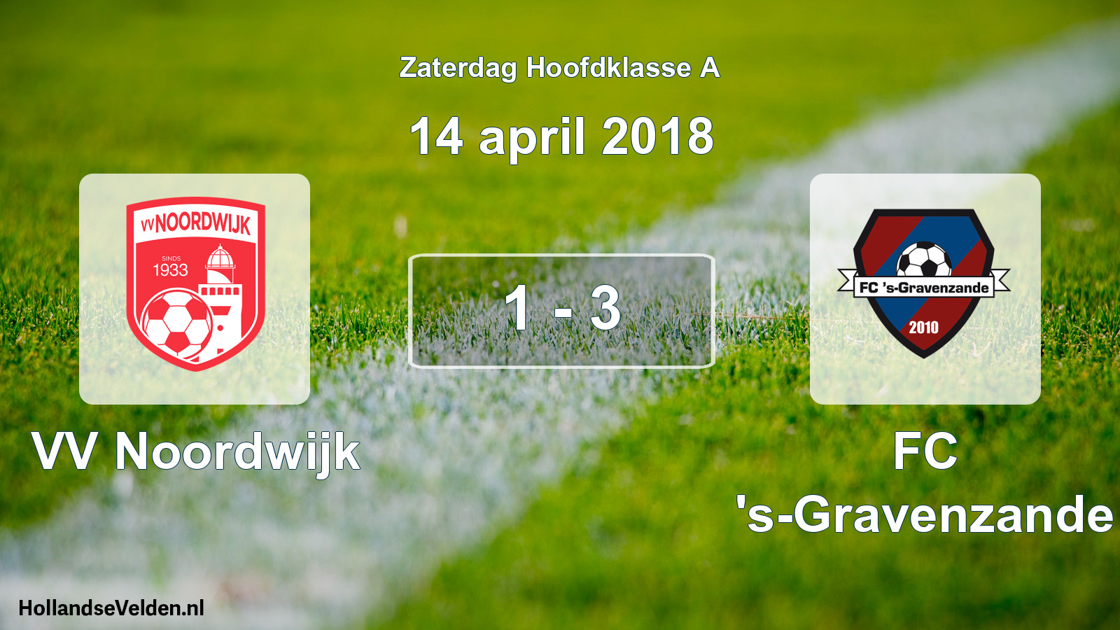 Total number of matches played: VV Noordwijk - FC 's-Gravenzande 1 - 3 (14 April 2018)