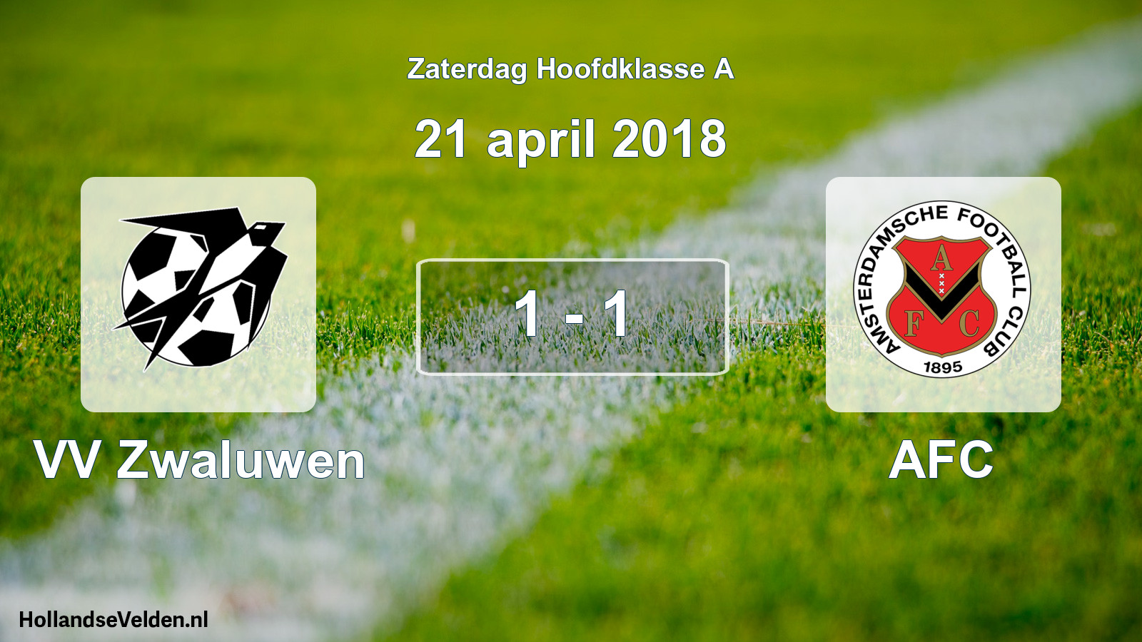 Total number of matches played: VV Zwaluwen - AFC 1 - 1 (21 April 2018)