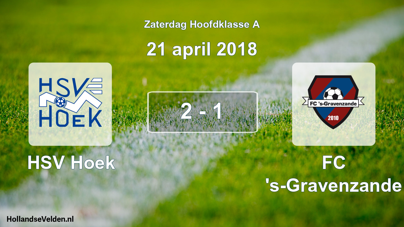 Total number of matches played: HSV Hoek - FC 's-Gravenzande 2 - 1 (21 April 2018)