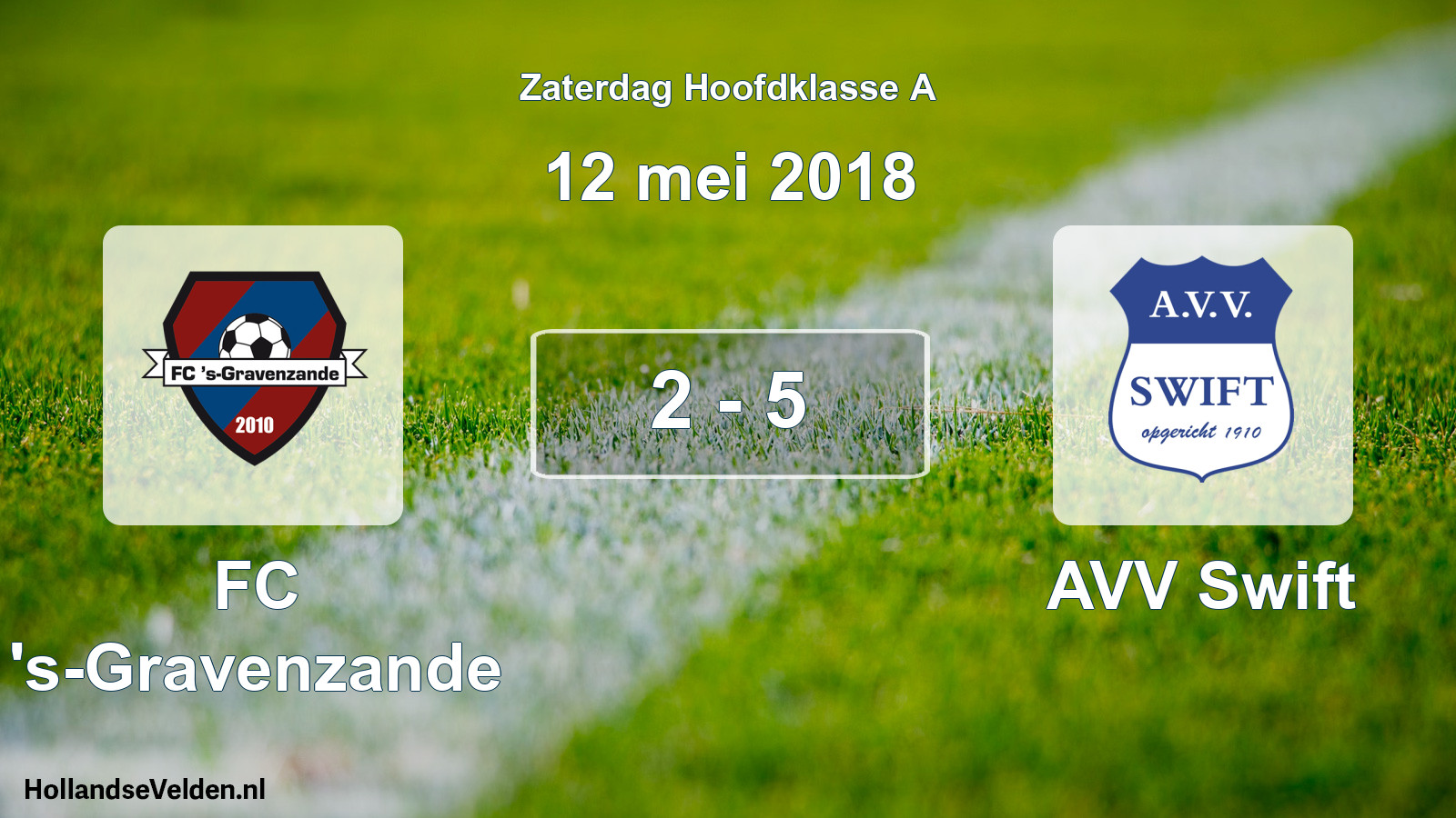 Total number of matches played: FC 's-Gravenzande - AVV Swift 2 - 5 (12 May 2018)