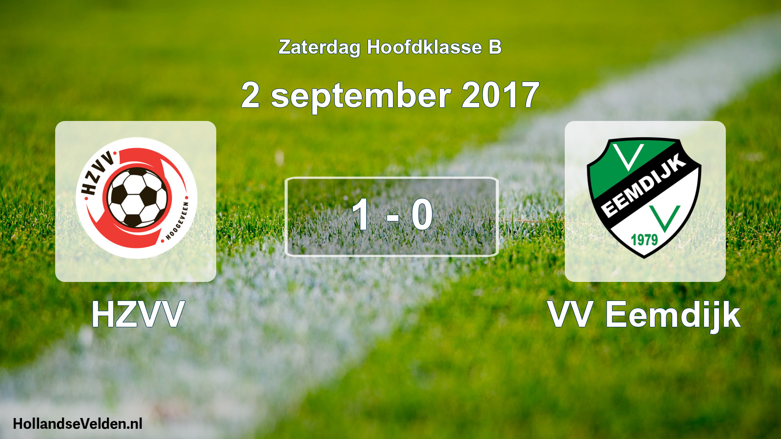 Total number of matches played: HZVV - VV Eemdijk 1 - 0 (2 September 2017)