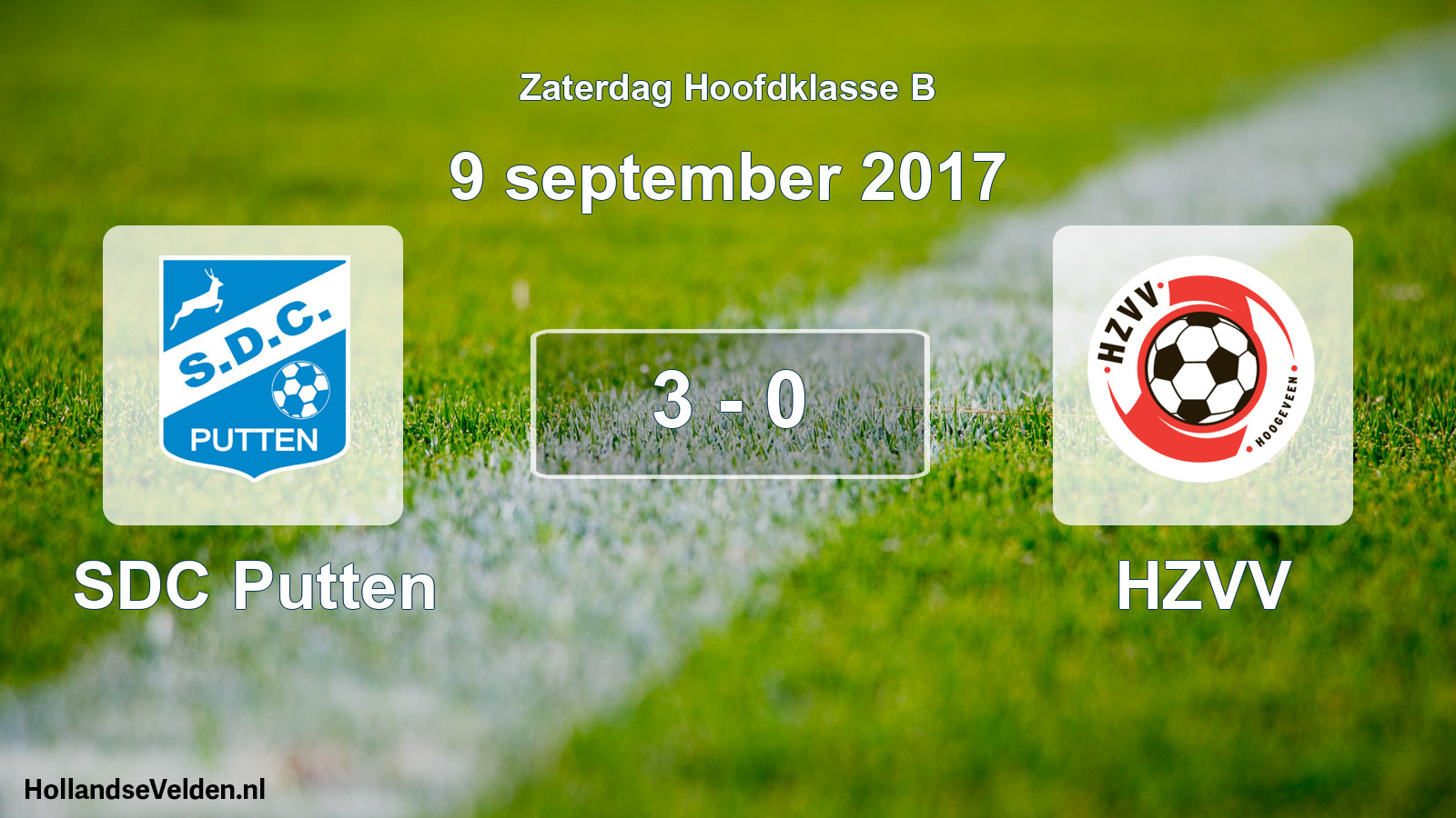 Total number of matches played: SDC Putten - HZVV 3 - 0 (9 September 2017)
