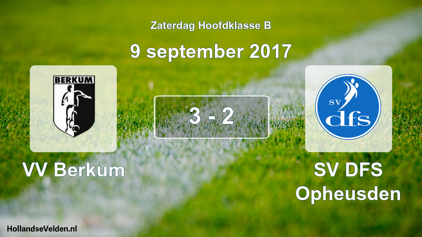 Total number of matches played: VV Berkum - SV DFS Opheusden 3 - 2 (9 September 2017)