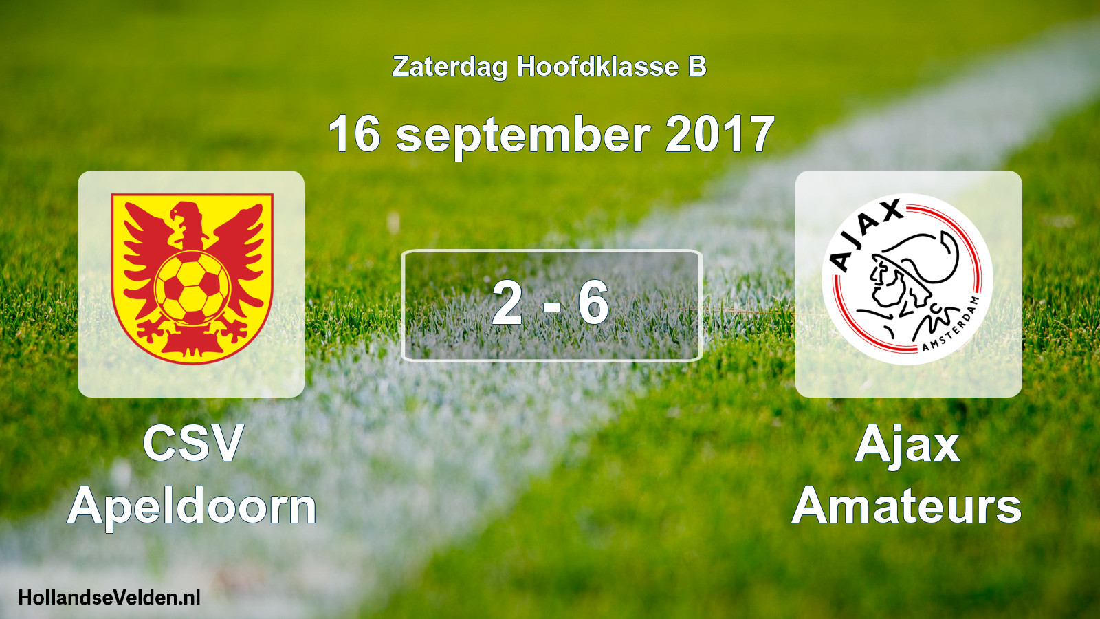Total number of matches played: CSV Apeldoorn - Ajax Amateurs 2 - 6 (16 September 2017)