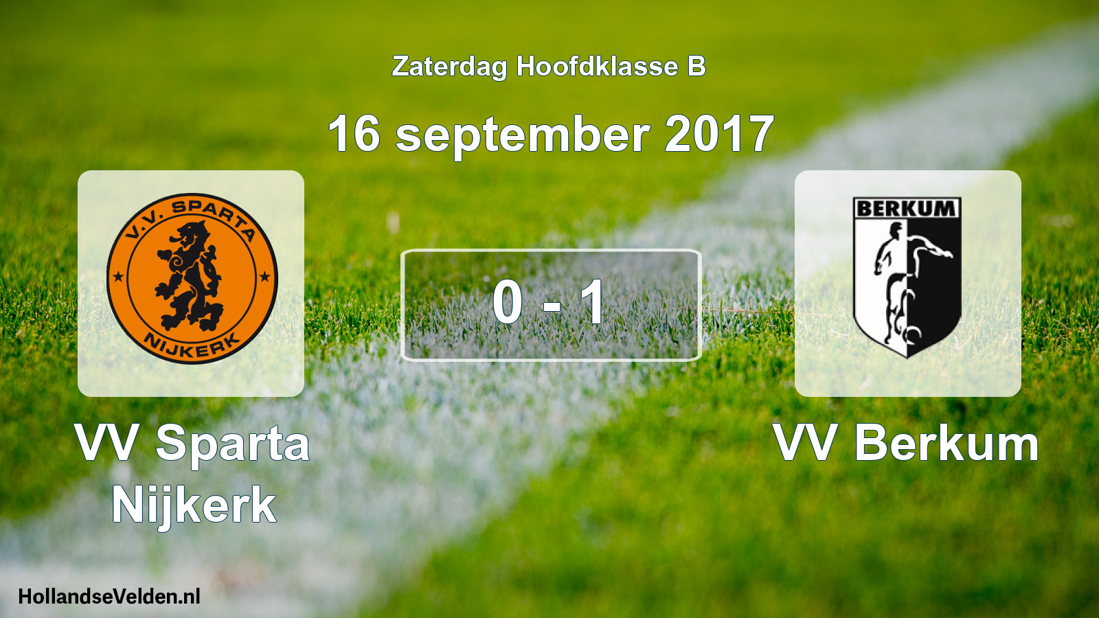 Total number of matches played: VV Sparta Nijkerk - VV Berkum 0 - 1 (16 September 2017)