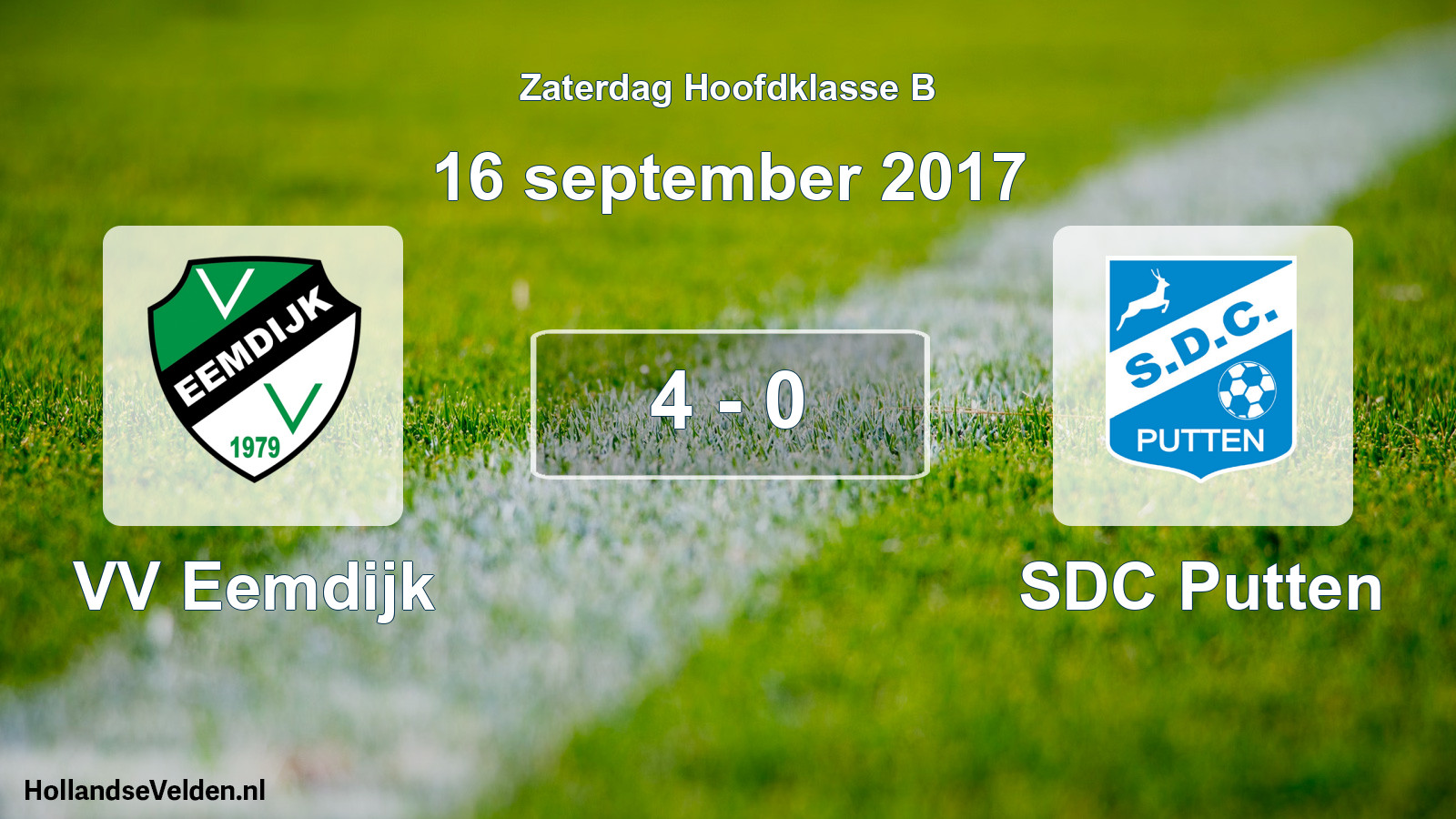 Total number of matches played: VV Eemdijk - SDC Putten 4 - 0 (16 September 2017)
