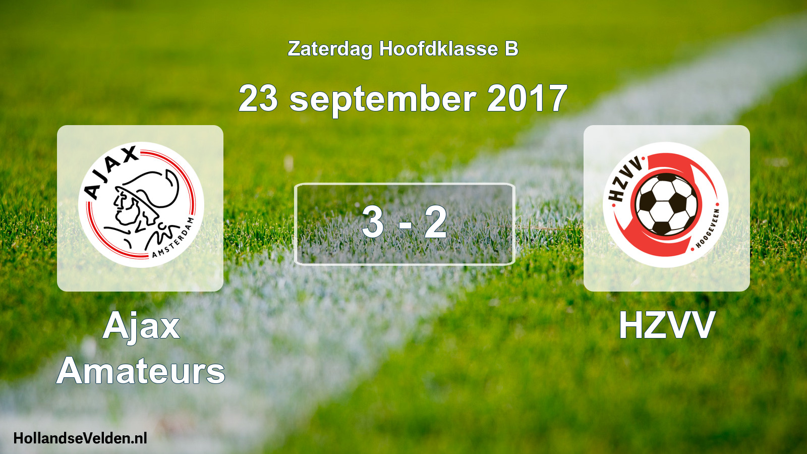 Total number of matches played: Ajax Amateurs - HZVV 3 - 2 (23 September 2017)