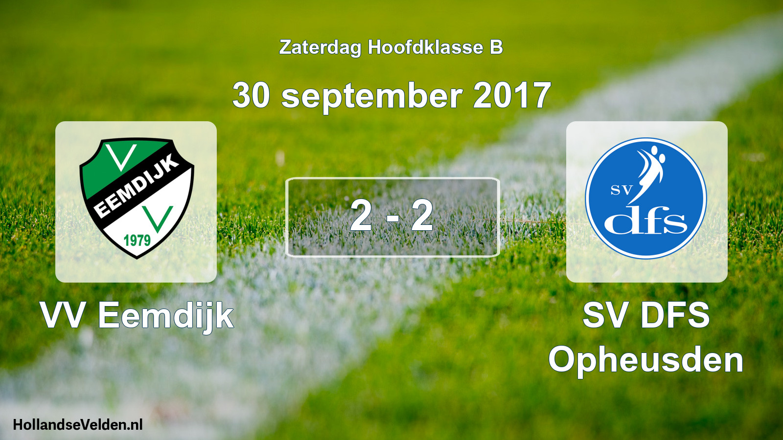 Total number of matches played: VV Eemdijk - SV DFS Opheusden 2 - 2 (30 September 2017)