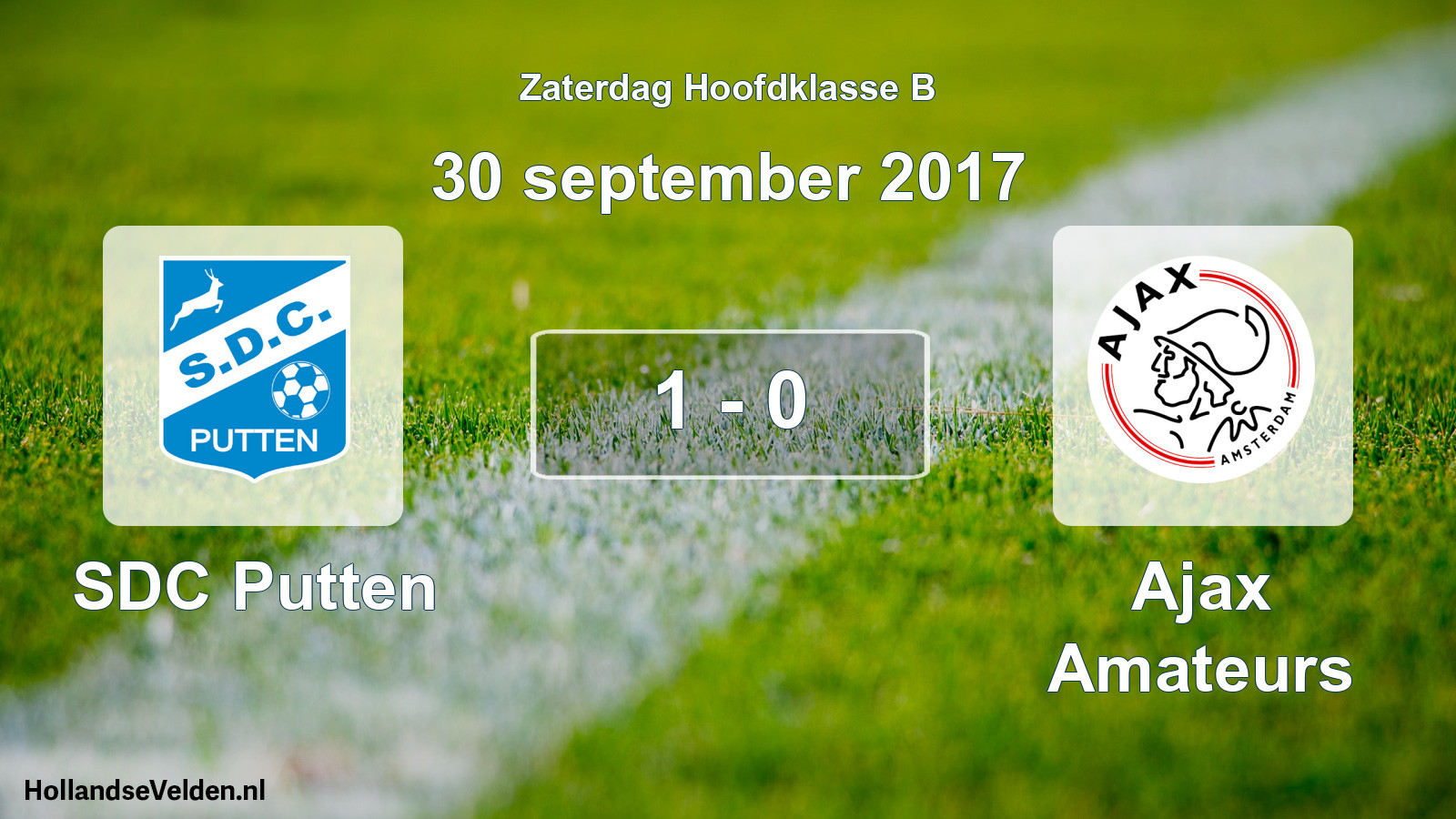 Total number of matches played: SDC Putten - Ajax Amateurs 1 - 0 (30 September 2017)