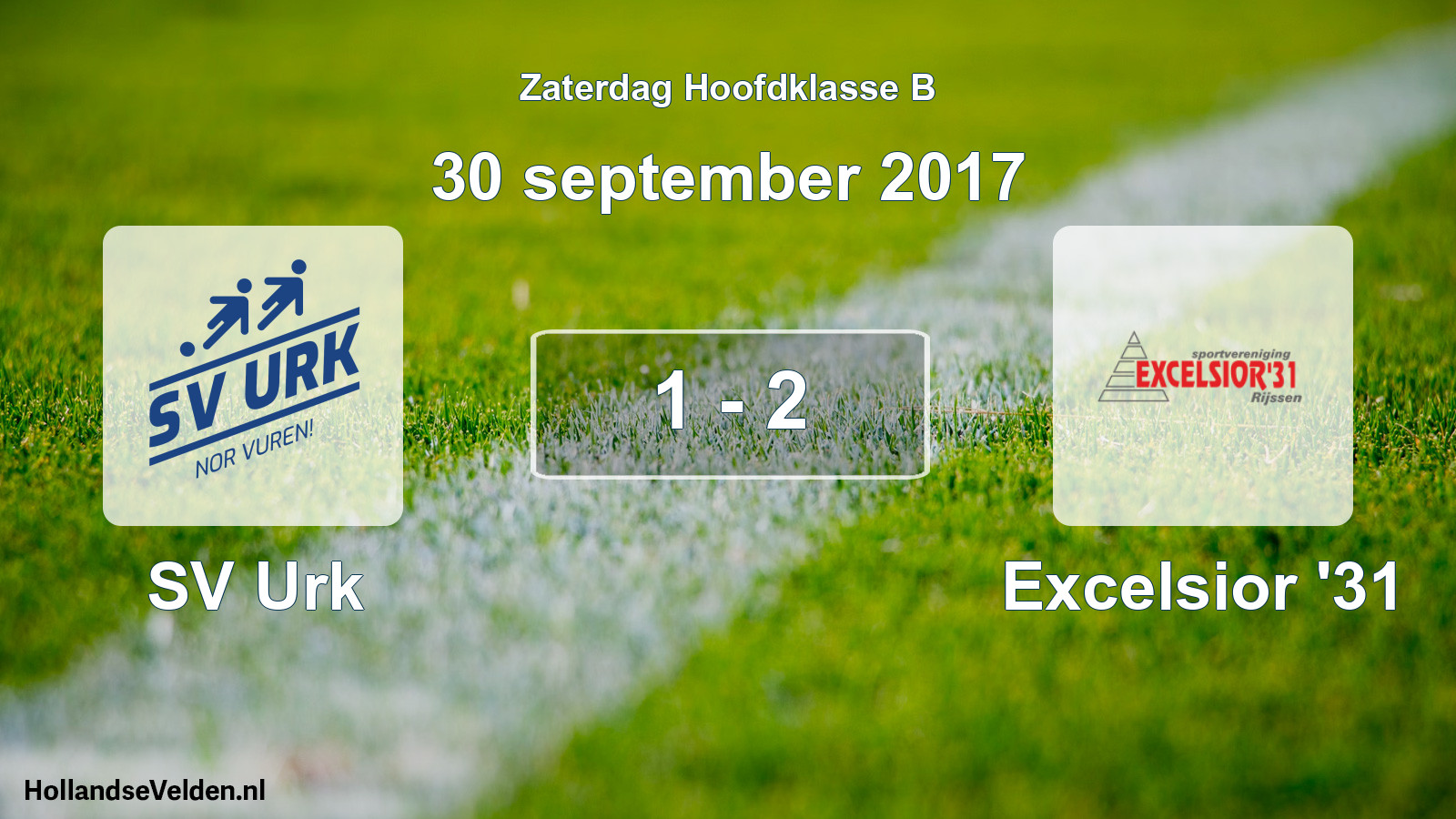Total number of matches played: SV Urk - Excelsior '31 1 - 2 (30 September 2017)