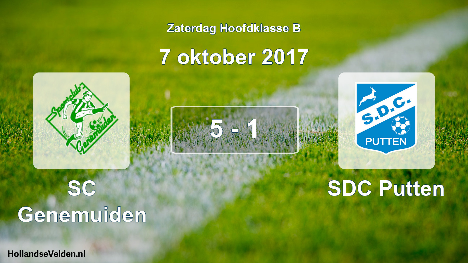 Total number of matches played: SC Genemuiden - SDC Putten 5 - 1 (7 October 2017)