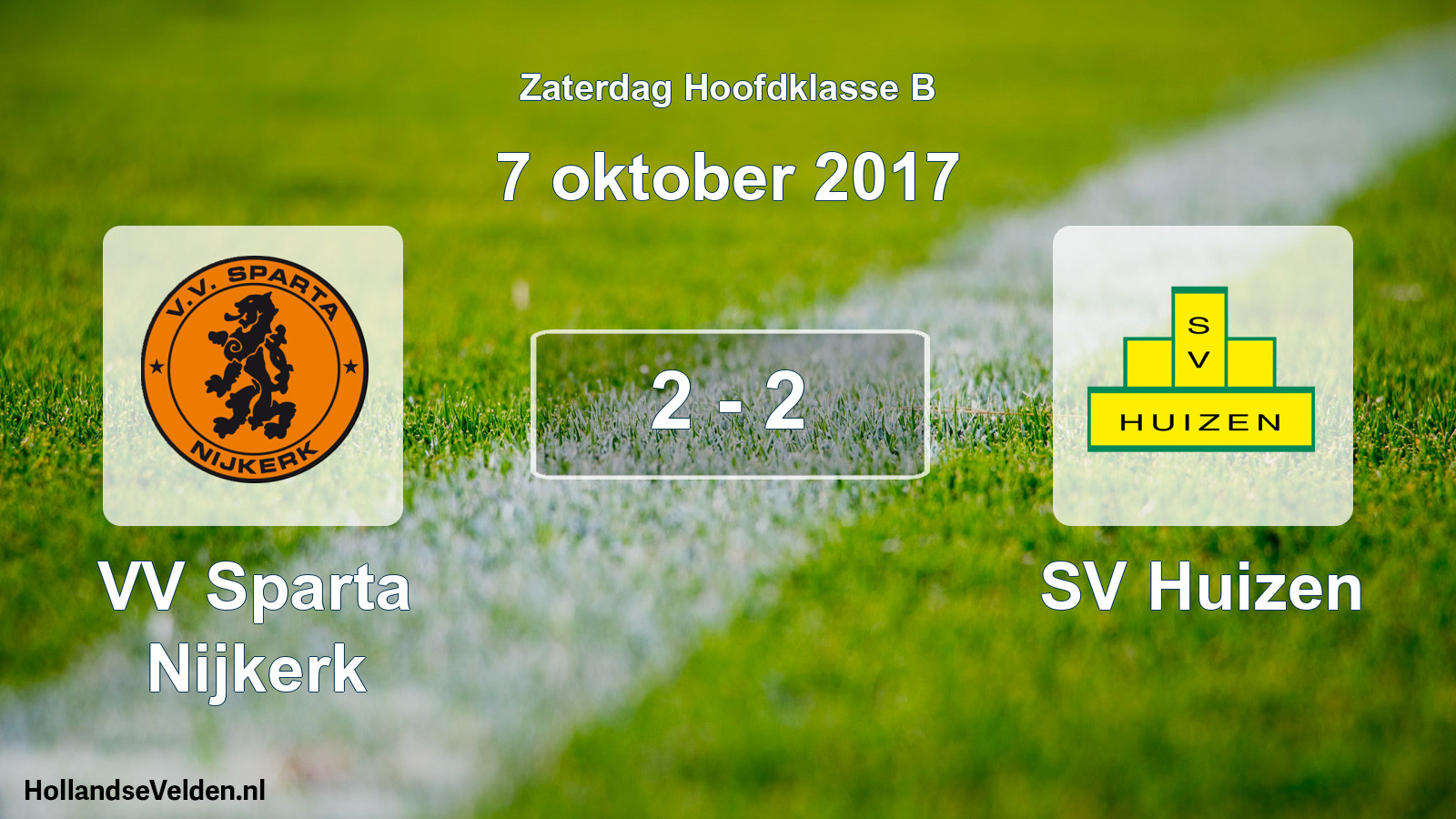 Total number of matches played: VV Sparta Nijkerk - SV Huizen 2 - 2 (7 October 2017)