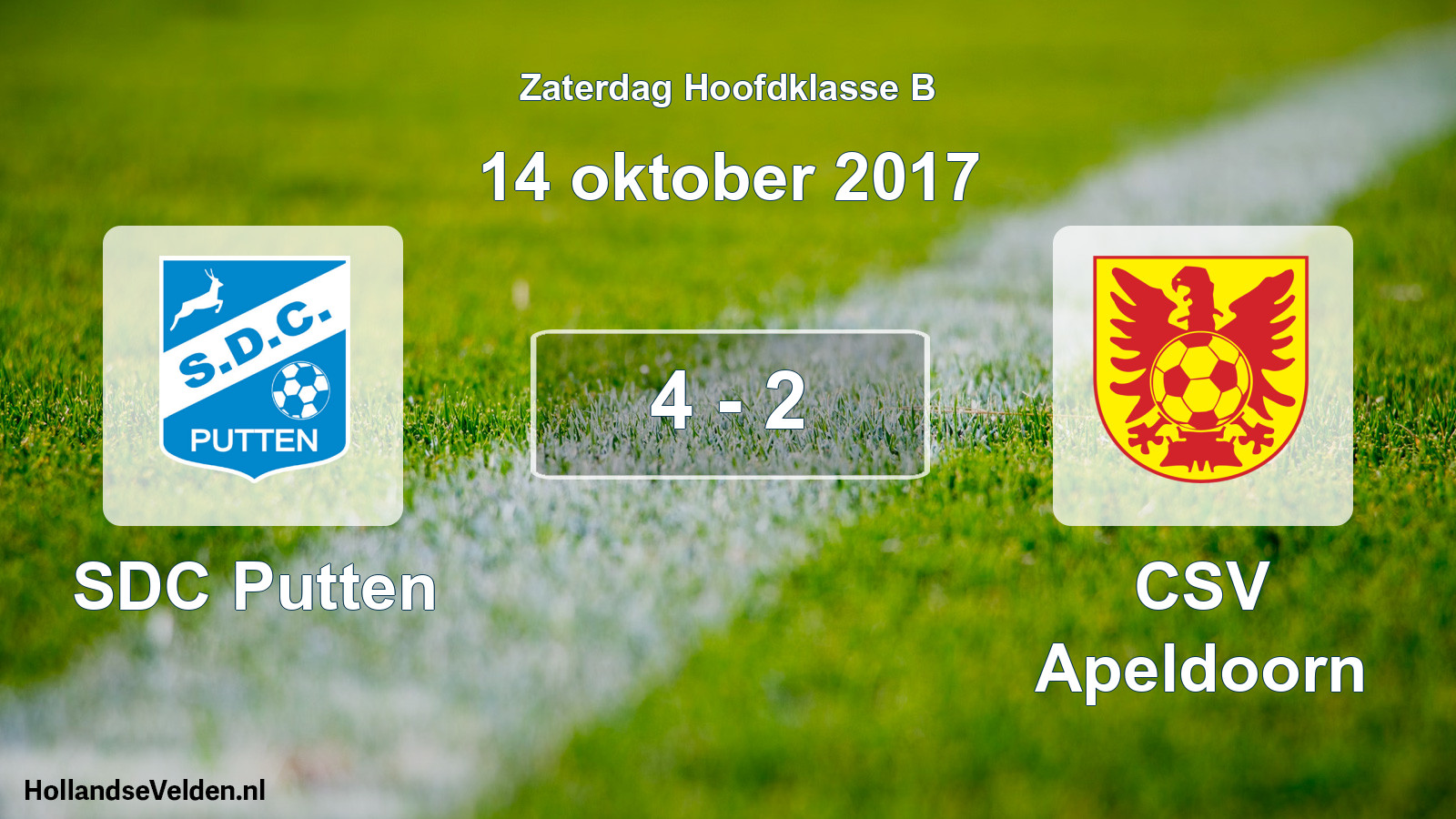 Total number of matches played: SDC Putten - CSV Apeldoorn 4 - 2 (14 October 2017)