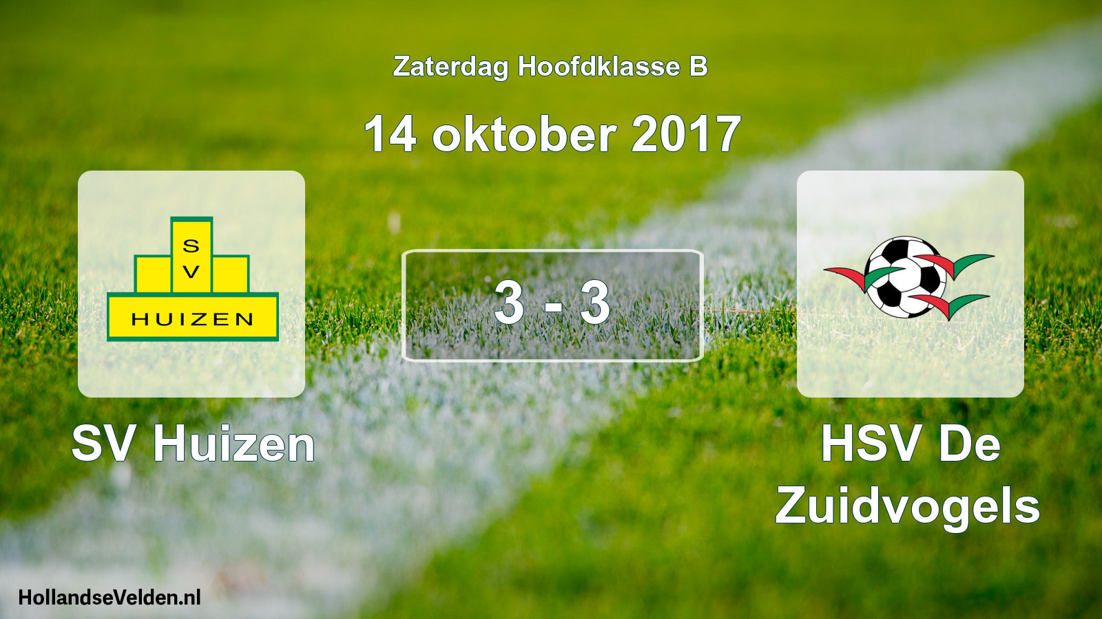 Total number of matches played: SV Huizen - HSV De Zuidvogels 3 - 3 (14 October 2017)