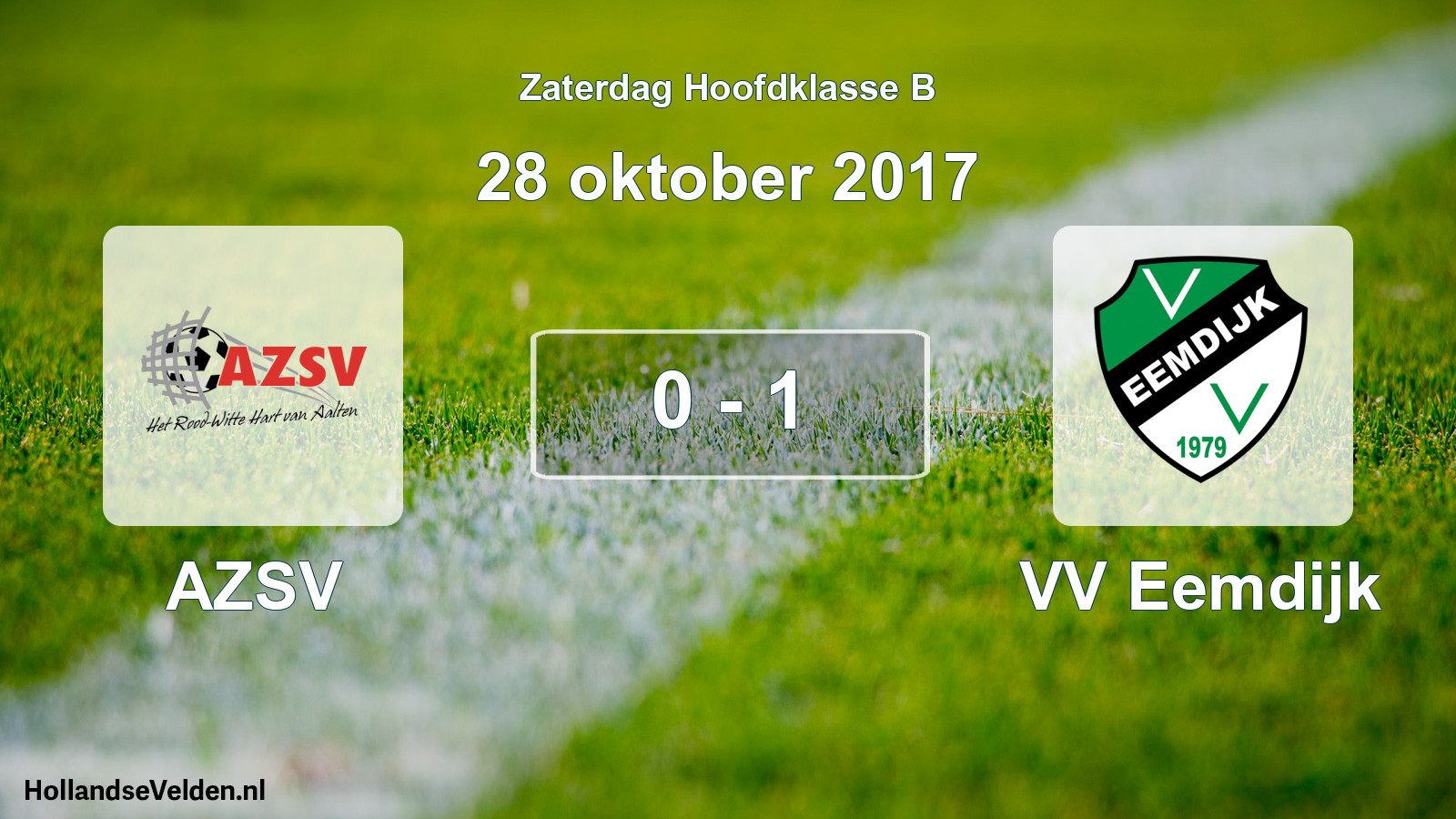 Total number of matches played: AZSV - VV Eemdijk 0 - 1 (28 October 2017)