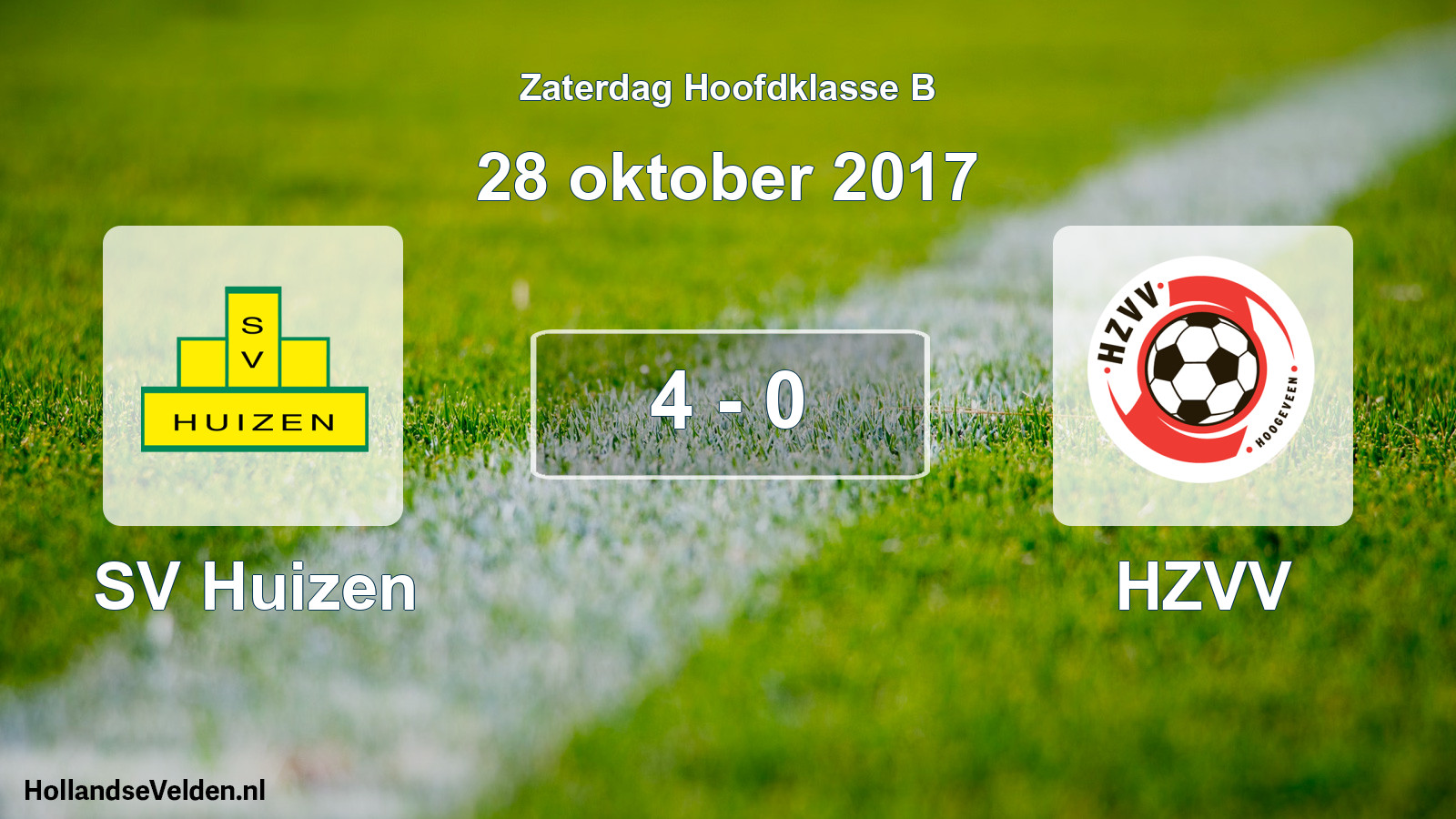 Total number of matches played: SV Huizen - HZVV 4 - 0 (28 October 2017)