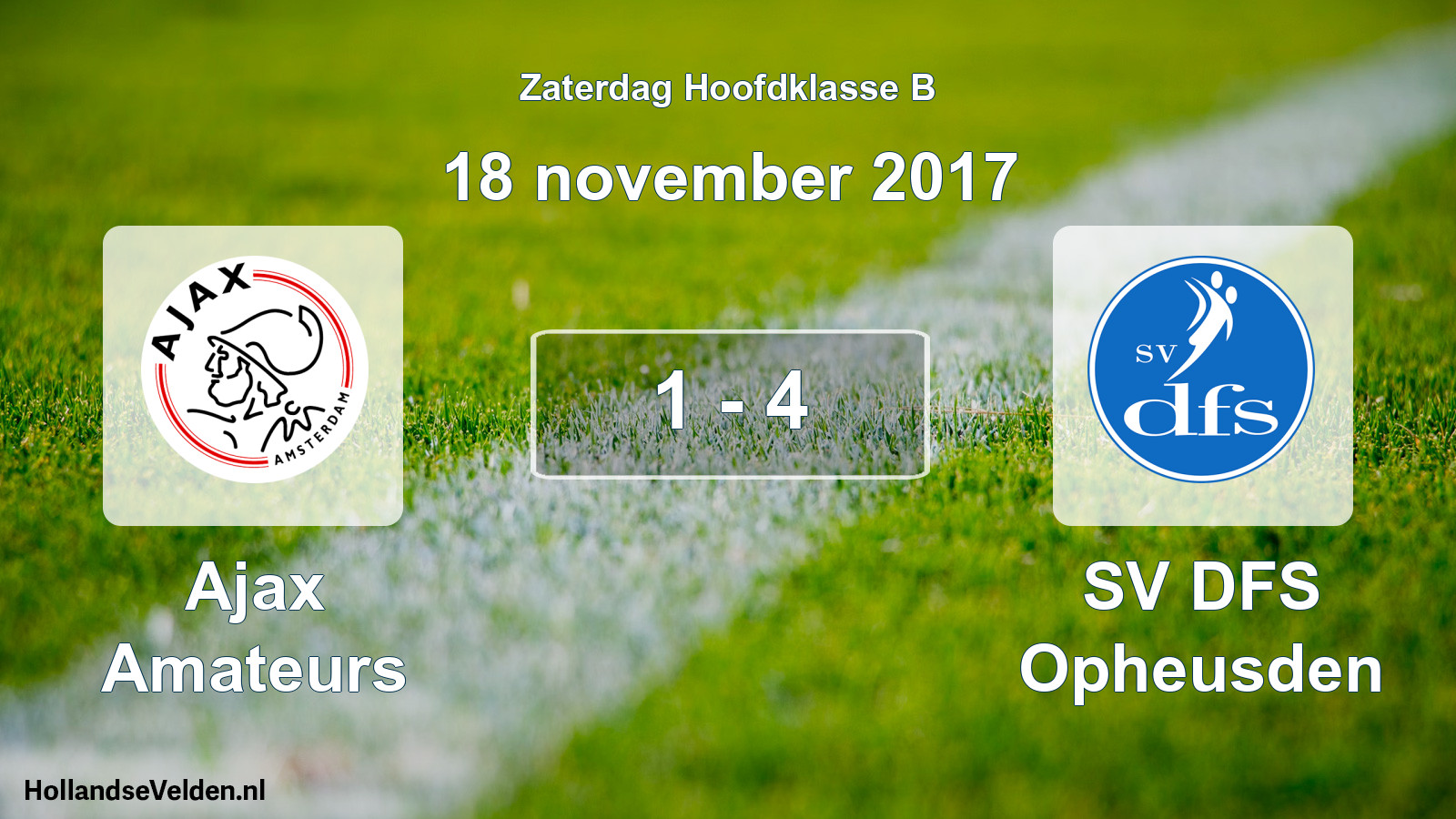 Total number of matches played: Ajax Amateurs - SV DFS Opheusden 1 - 4 (18 November 2017)