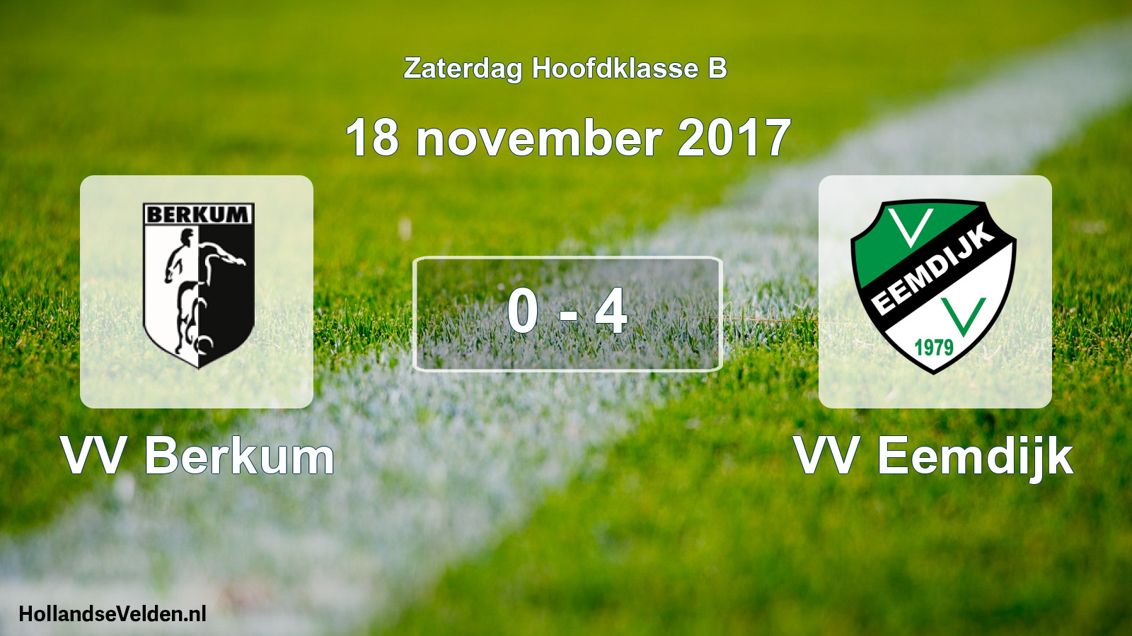 Total number of matches played: VV Berkum - VV Eemdijk 0 - 4 (18 November 2017)