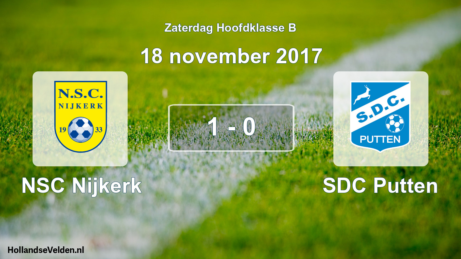 Total number of matches played: NSC Nijkerk - SDC Putten 1 - 0 (18 November 2017)