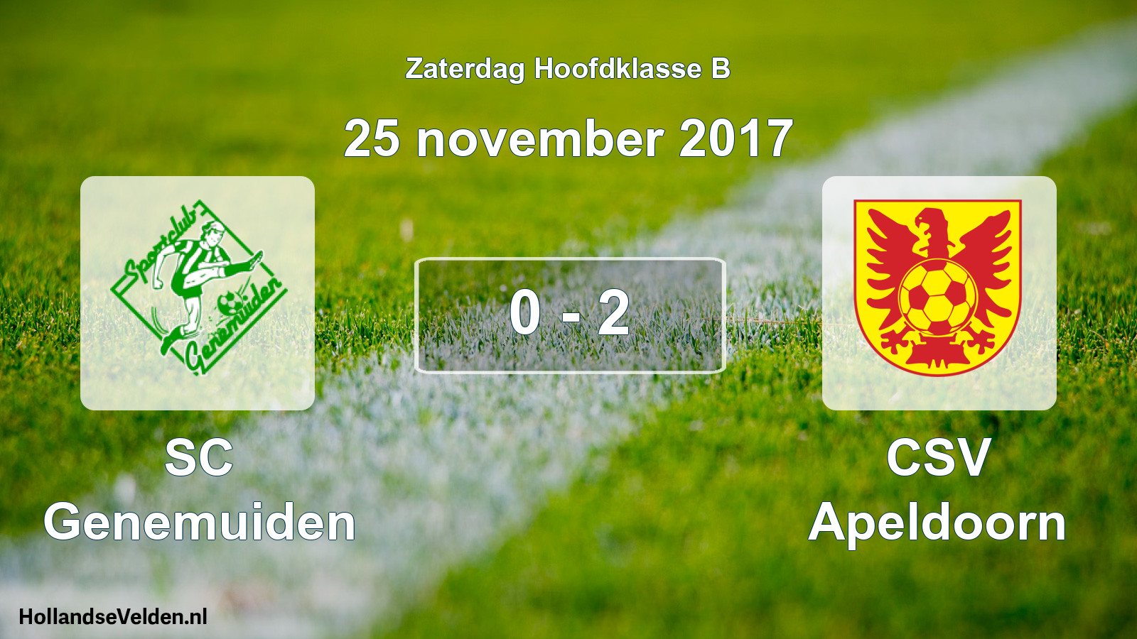 Total number of matches played: SC Genemuiden - CSV Apeldoorn 0 - 2 (25 November 2017)