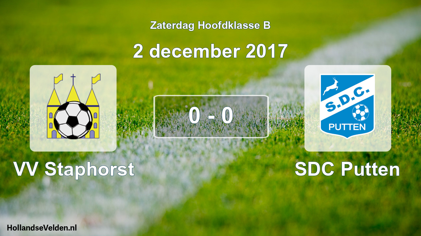 Total number of matches played: VV Staphorst - SDC Putten 0 - 0 (2 December 2017)