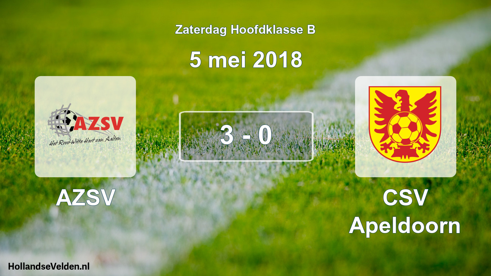 Total number of matches played: AZSV - CSV Apeldoorn 3 - 0 (5 May 2018)