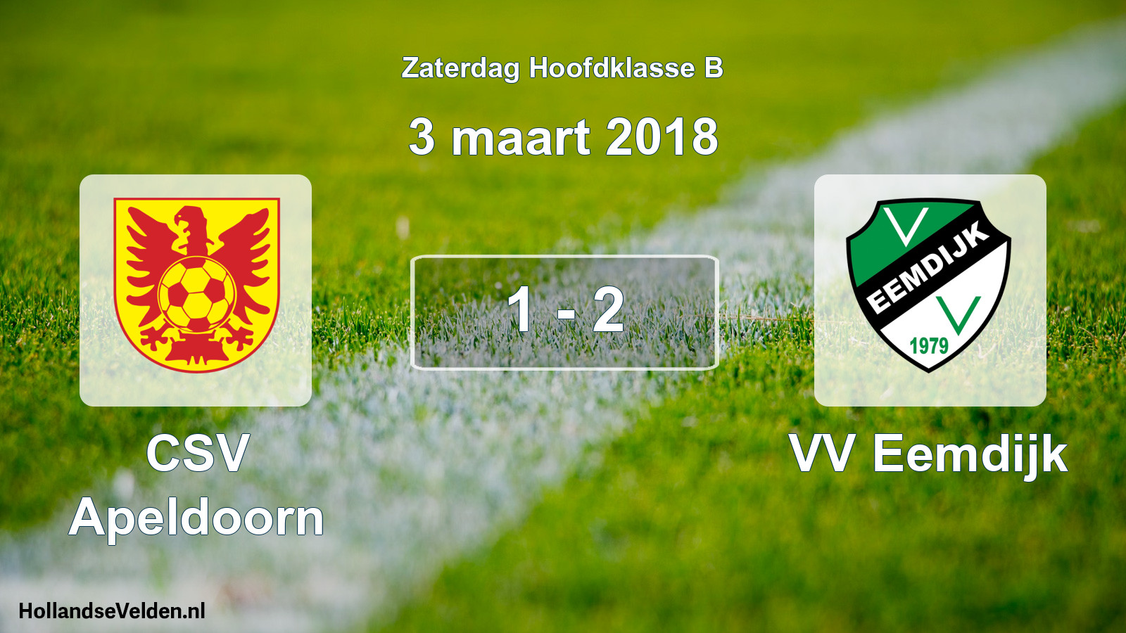 Total number of matches played: CSV Apeldoorn - VV Eemdijk 1 - 2 (3 March 2018)