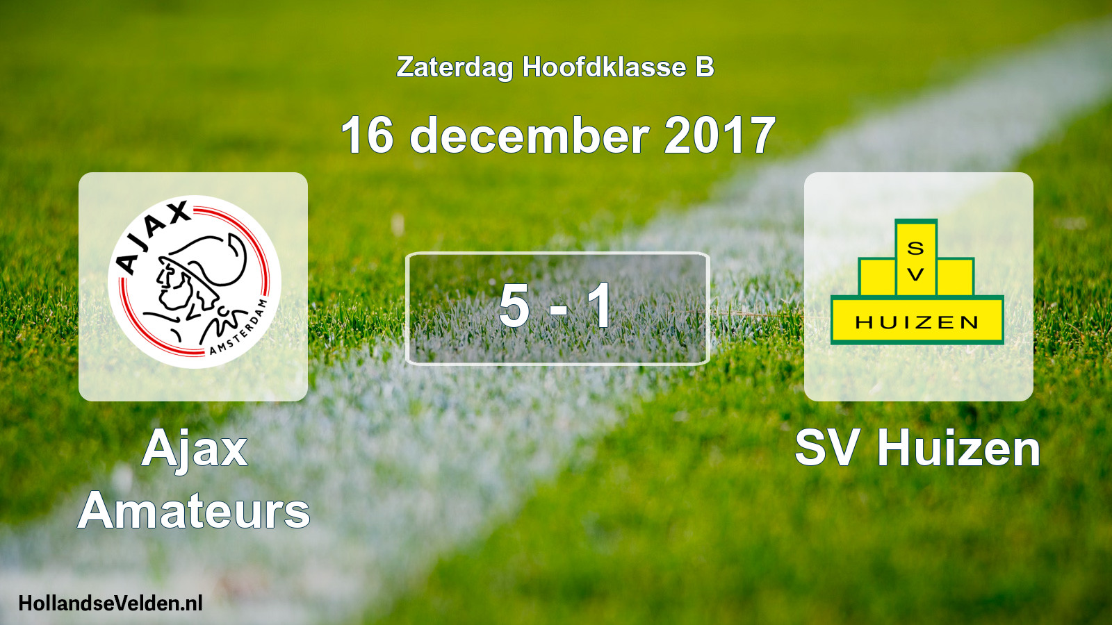 Total number of matches played: Ajax Amateurs - SV Huizen 5 - 1 (16 December 2017)