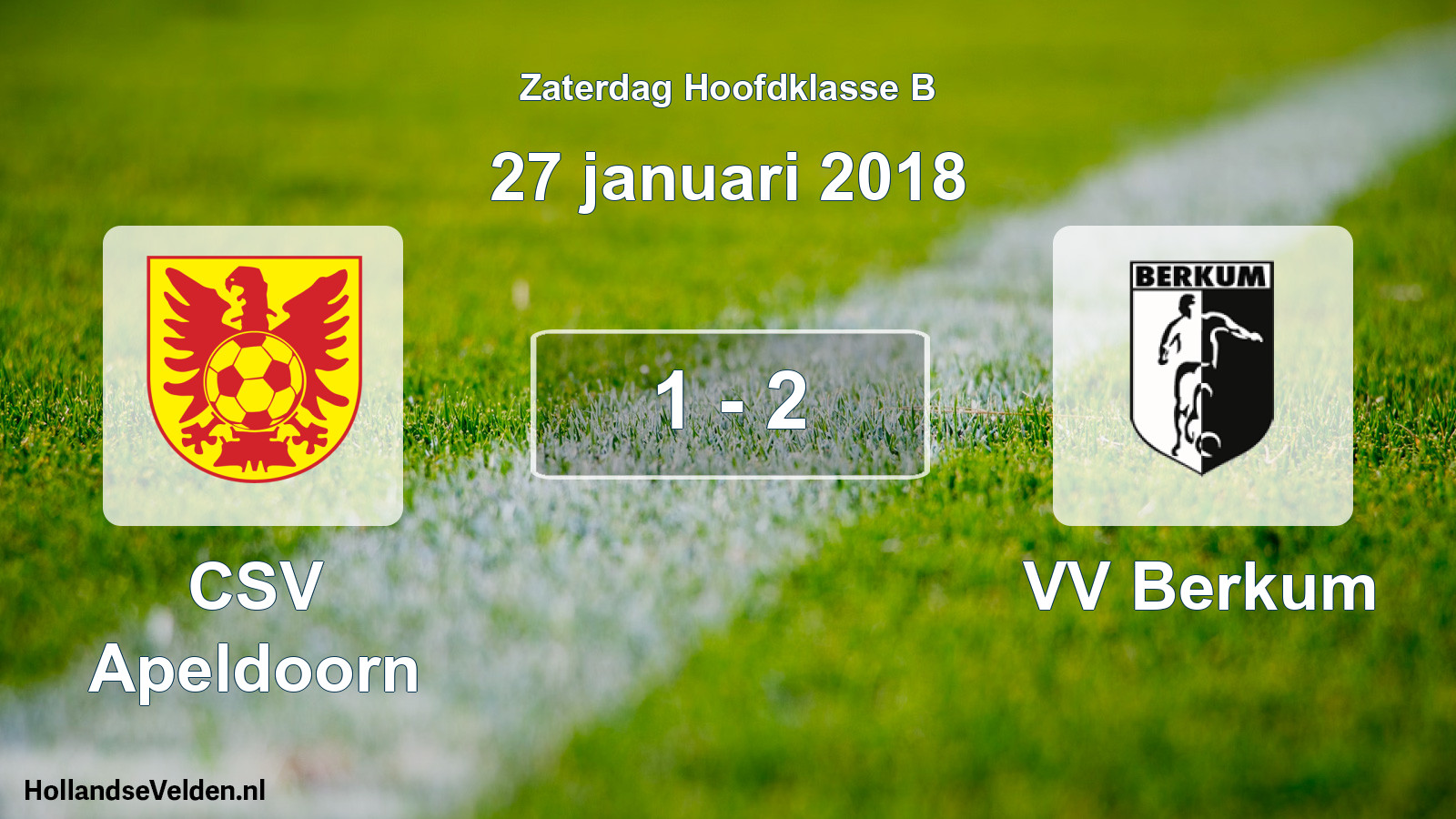 Total number of matches played: CSV Apeldoorn - VV Berkum 1 - 2 (27 January 2018)