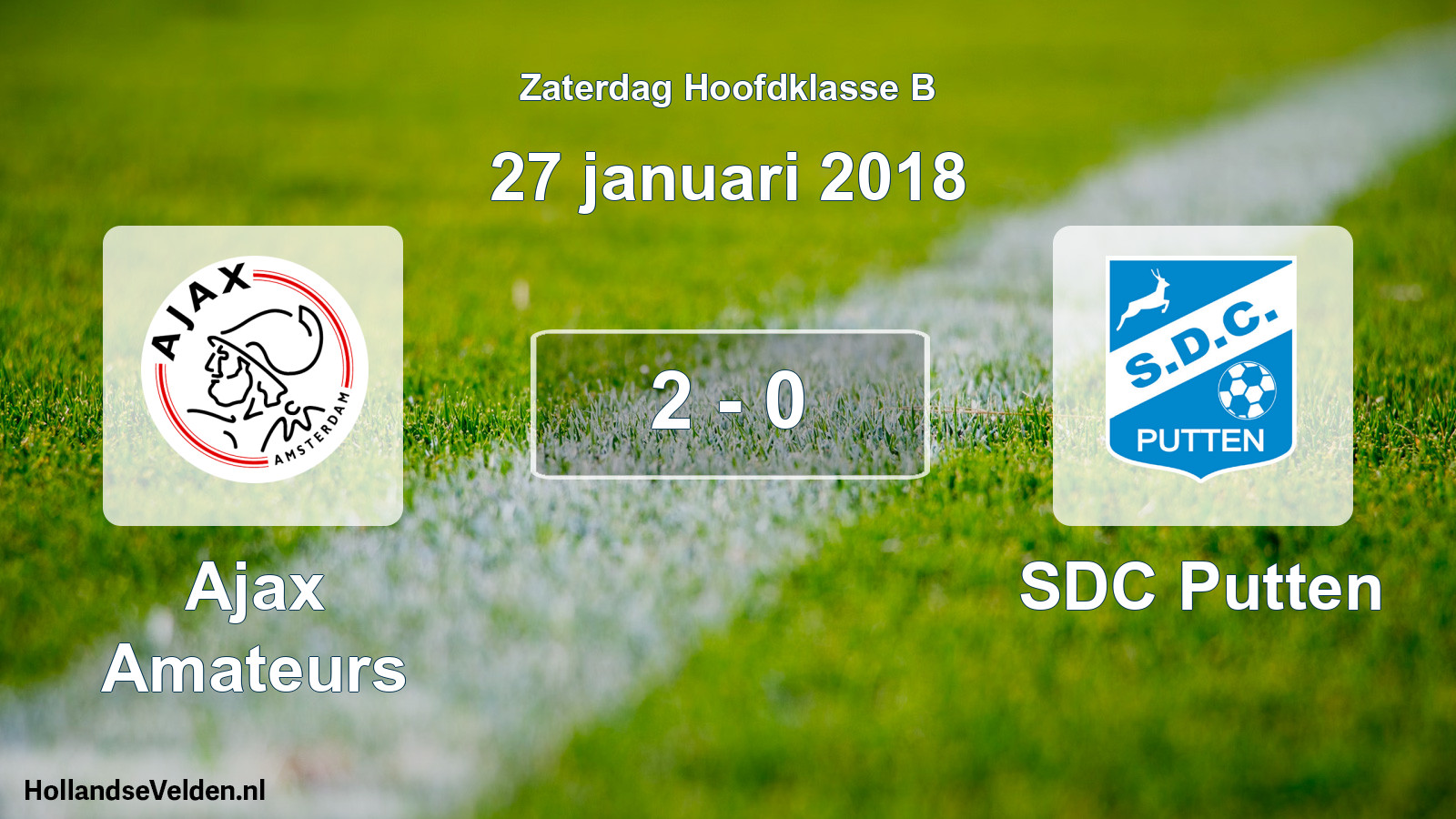 Total number of matches played: Ajax Amateurs - SDC Putten 2 - 0 (27 January 2018)