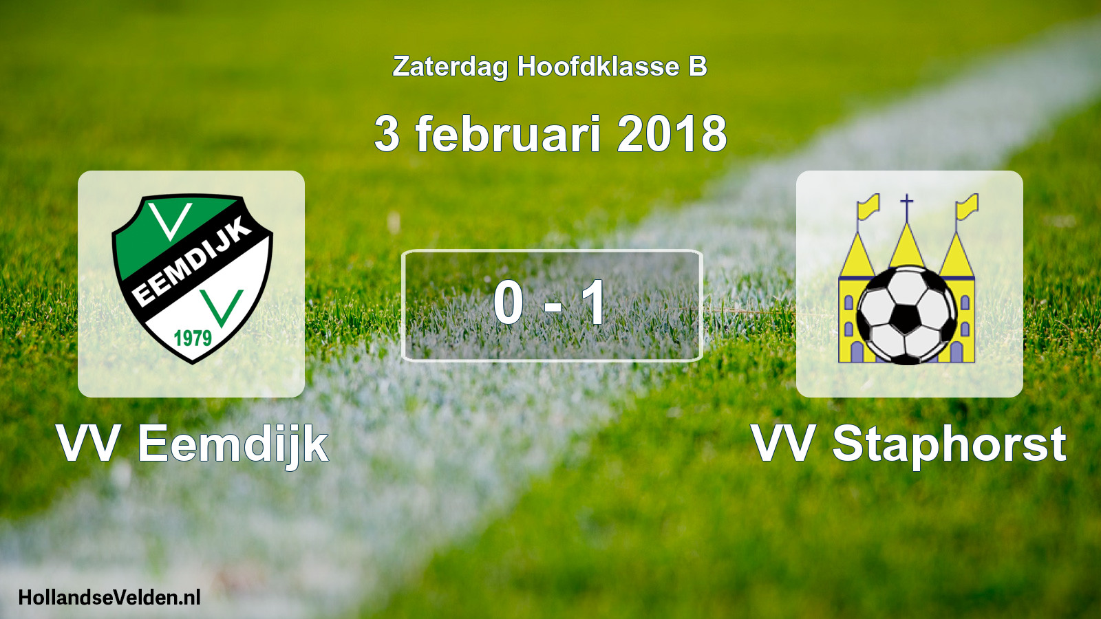 Total number of matches played: VV Eemdijk - VV Staphorst 0 - 1 (3 February 2018)