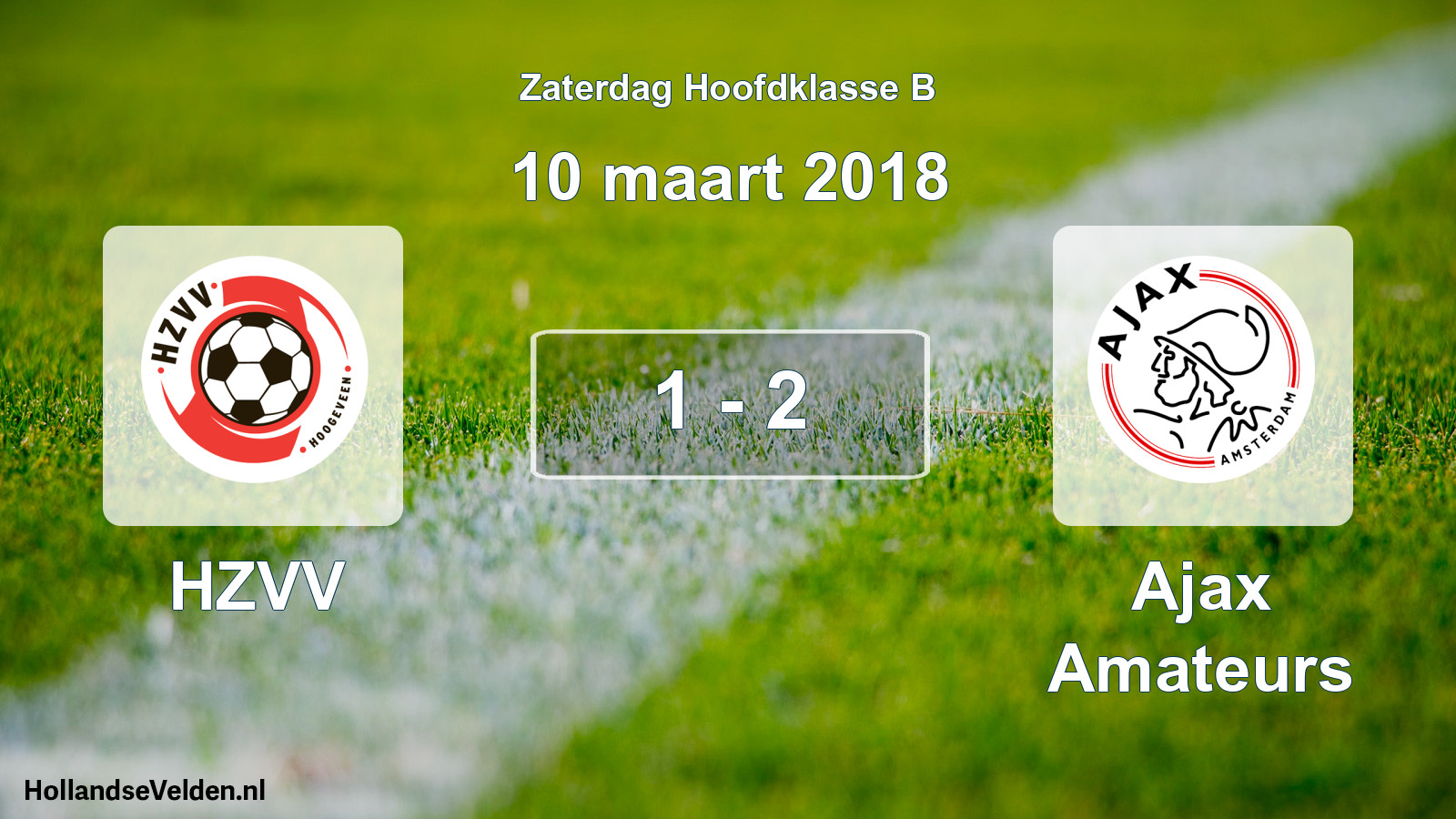 Total number of matches played: HZVV - Ajax Amateurs 1 - 2 (10 March 2018)