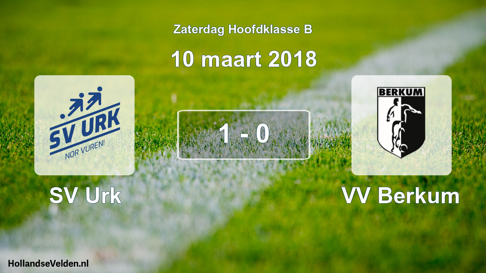 Total number of matches played: SV Urk - VV Berkum 1 - 0 (10 March 2018)