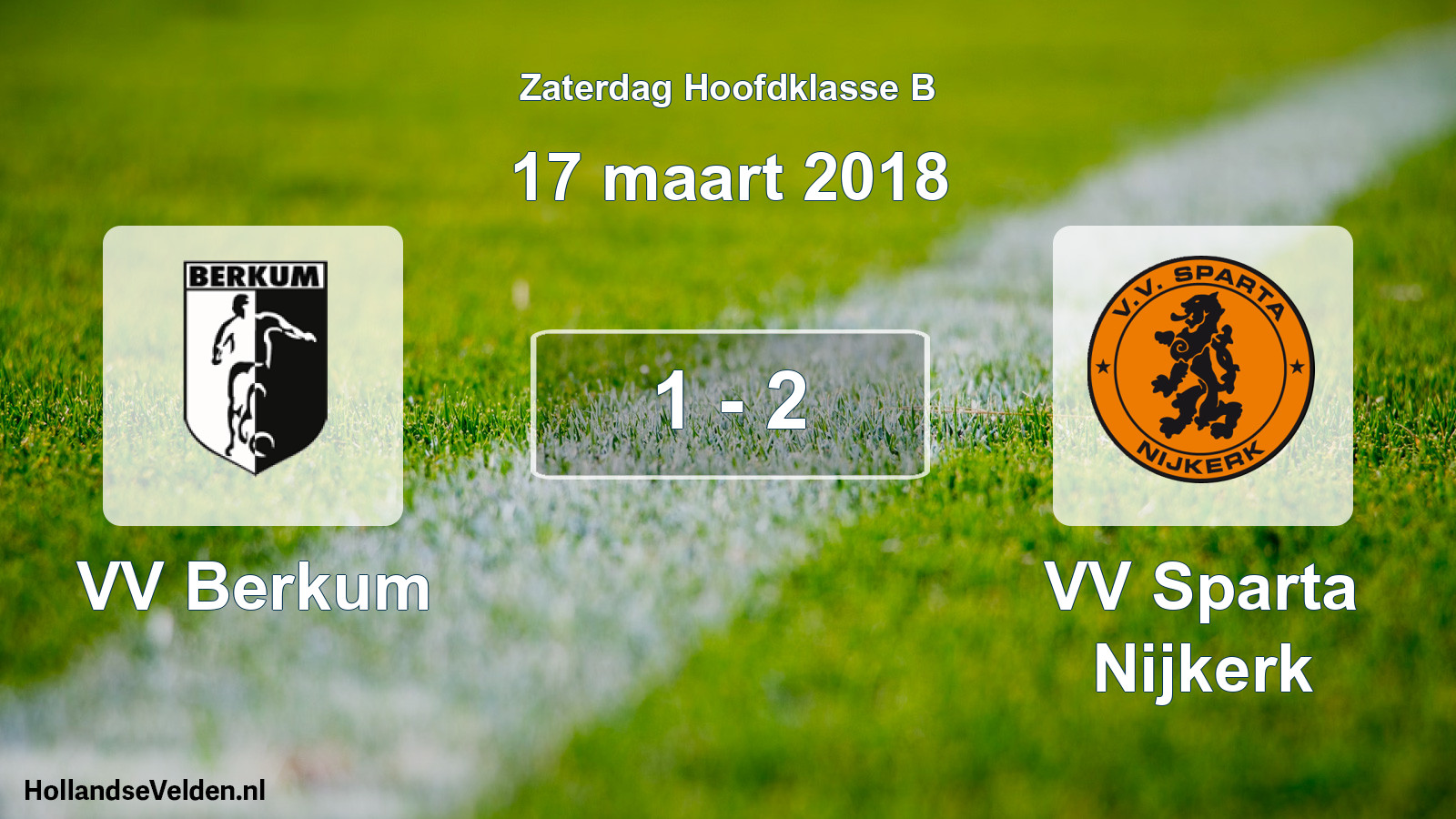 Total number of matches played: VV Berkum - VV Sparta Nijkerk 1 - 2 (17 March 2018)