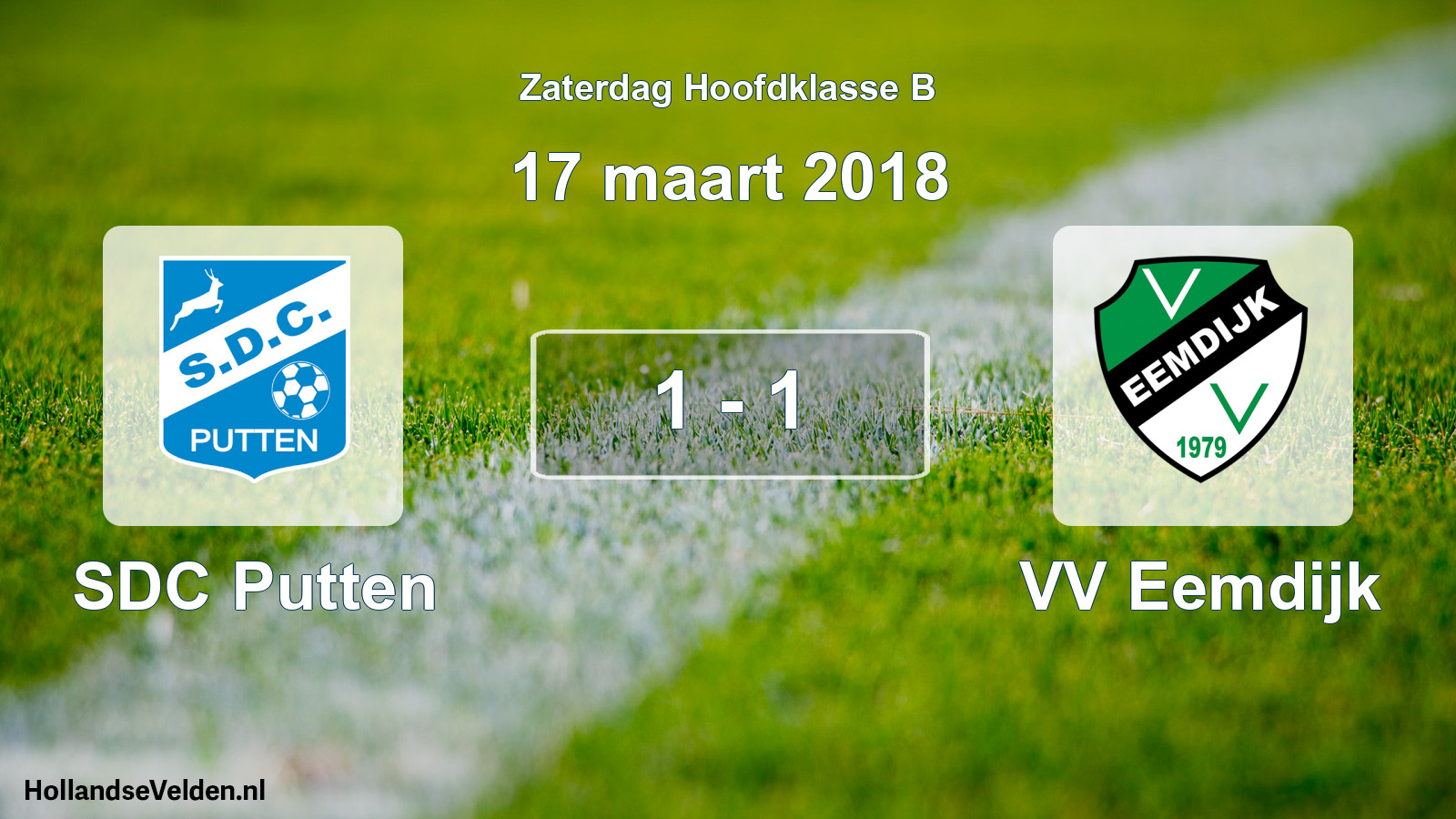 Total number of matches played: SDC Putten - VV Eemdijk 1 - 1 (17 March 2018)