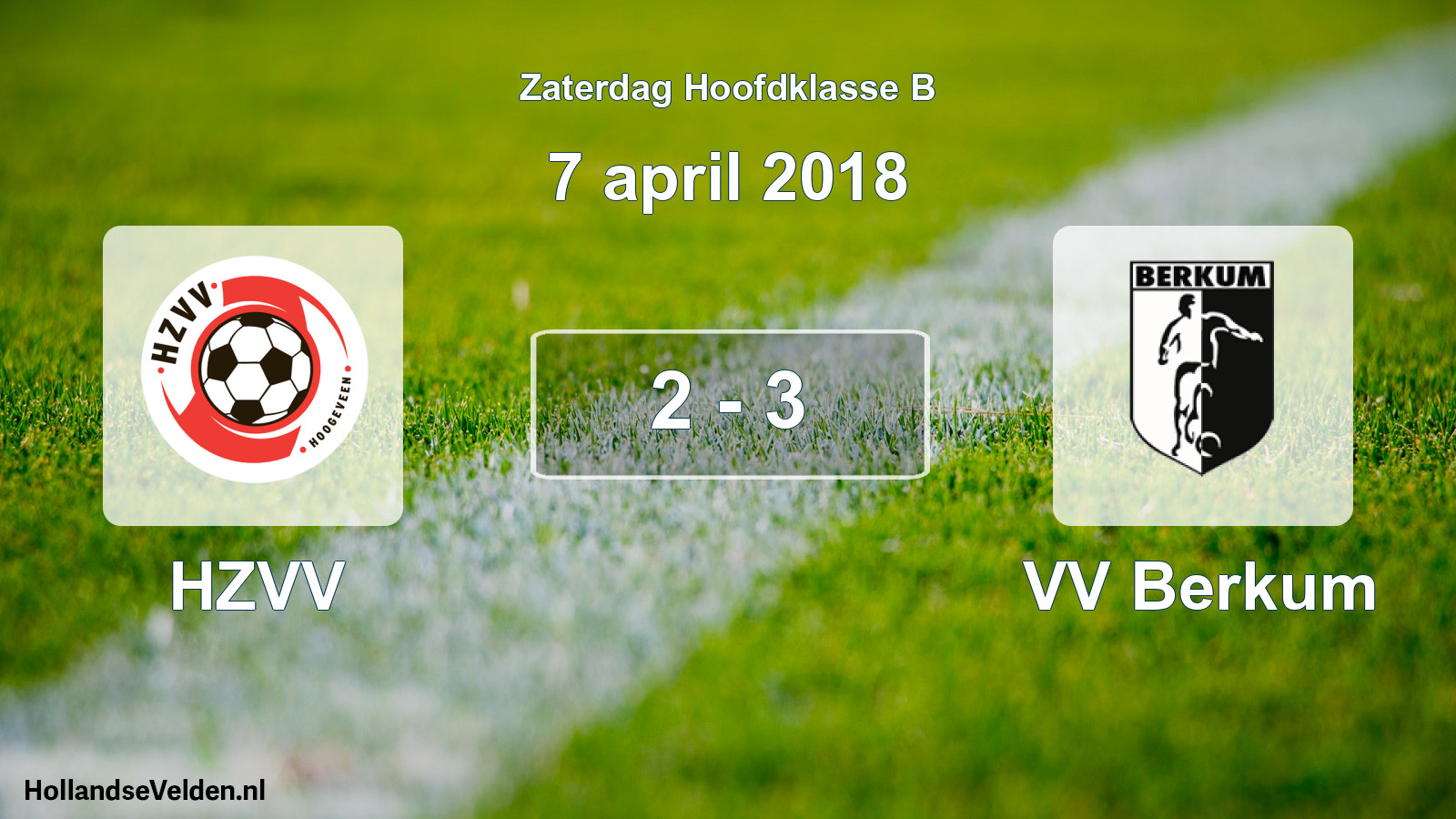 Total number of matches played: HZVV - VV Berkum 2 - 3 (7 April 2018)
