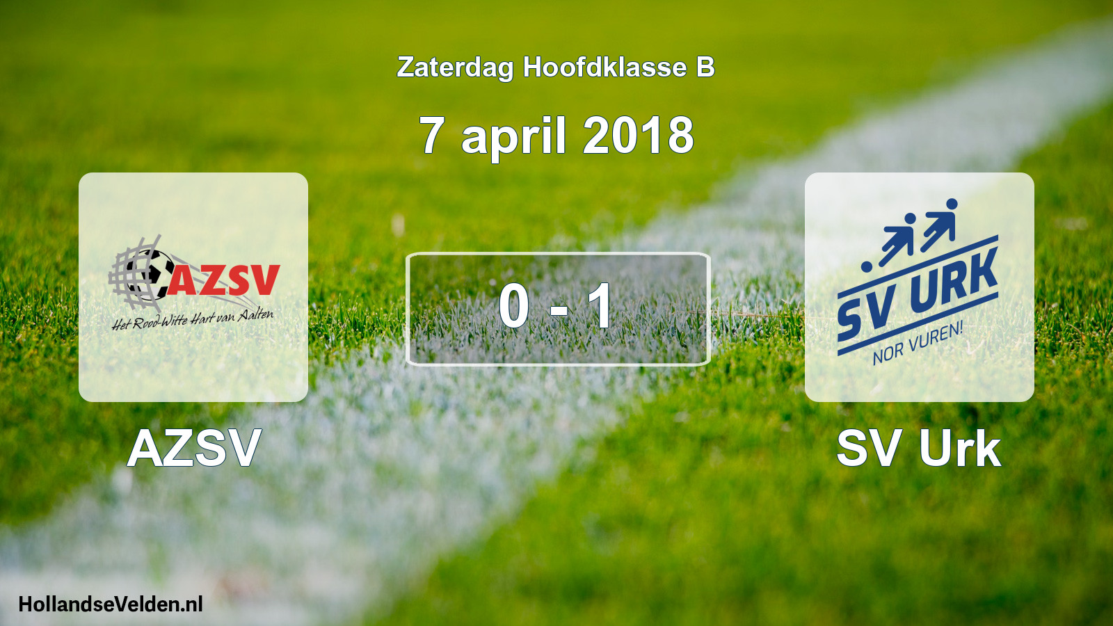 Total number of matches played: AZSV - SV Urk 0 - 1 (7 April 2018)