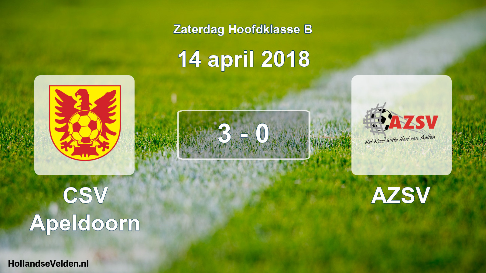 Total number of matches played: CSV Apeldoorn - AZSV 3 - 0 (14 April 2018)