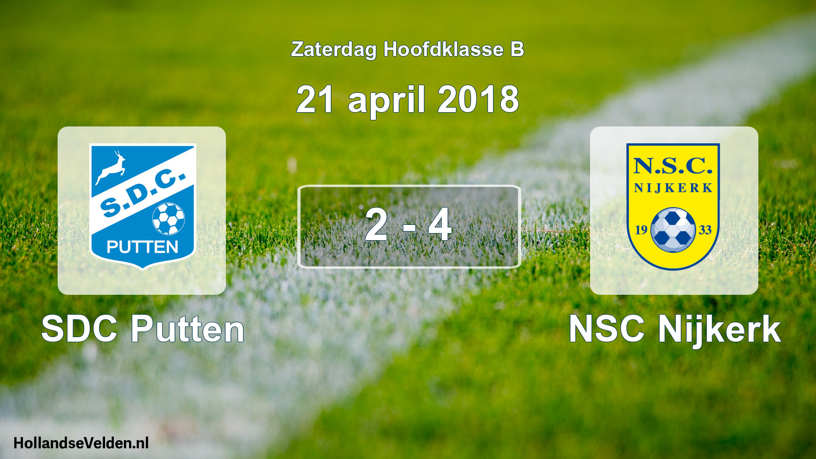 Total number of matches played: SDC Putten - NSC Nijkerk 2 - 4 (21 April 2018)