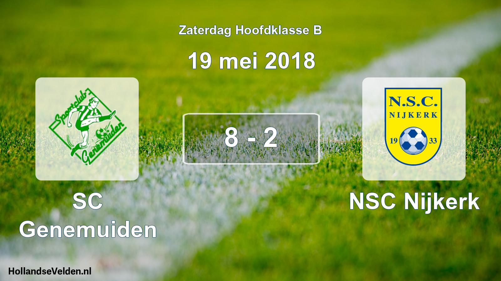 Total number of matches played: SC Genemuiden - NSC Nijkerk 8 - 2 (19 May 2018)