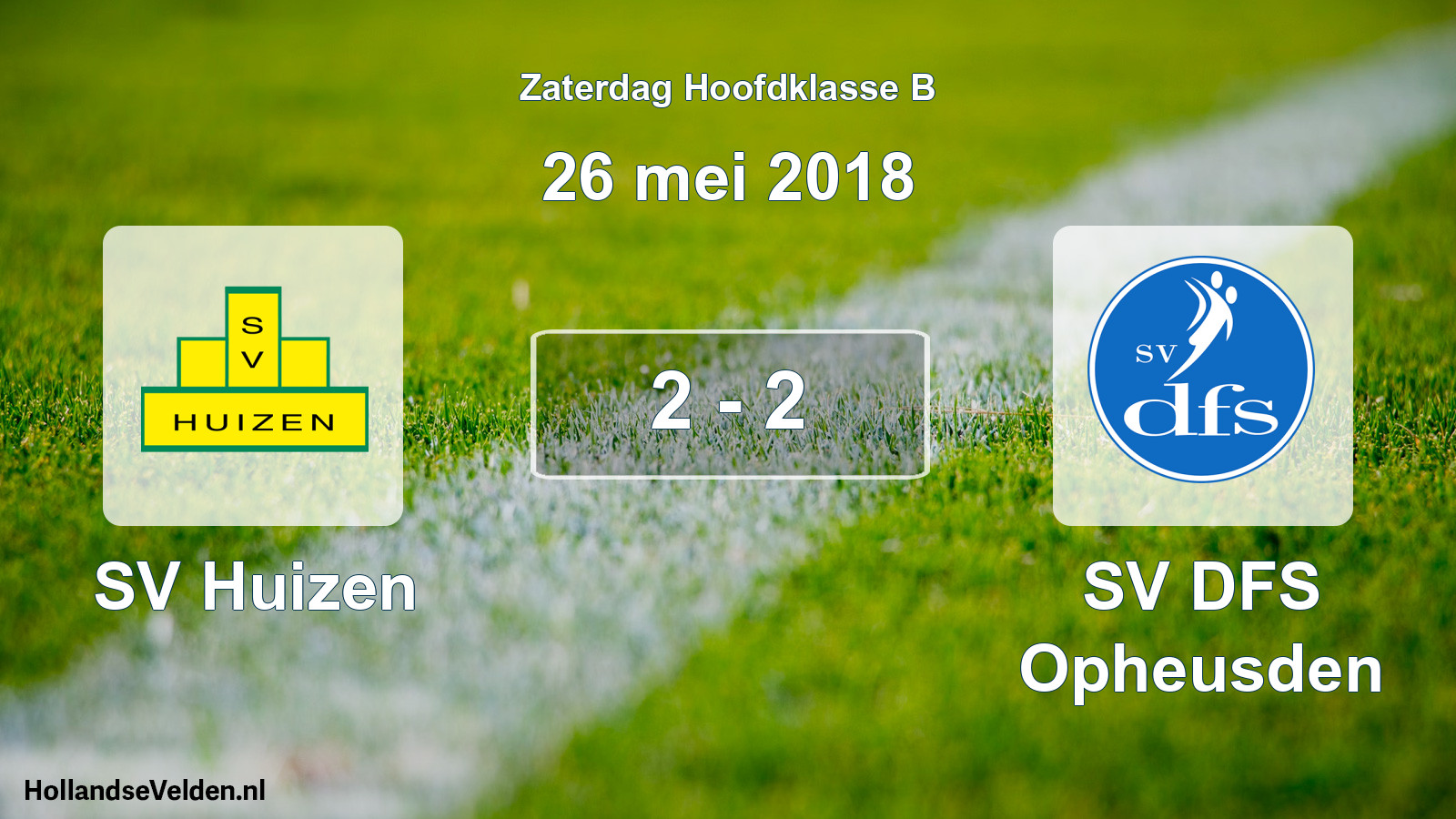 Total number of matches played: SV Huizen - SV DFS Opheusden 2 - 2 (26 May 2018)