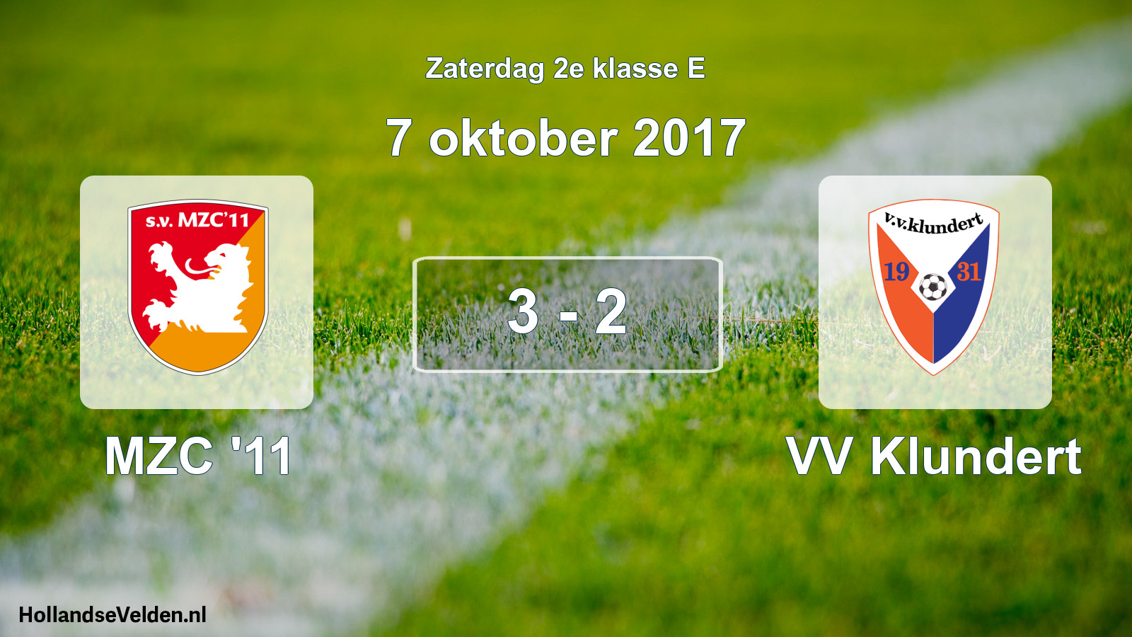 Total number of matches played: MZC '11 - VV Klundert 3 - 2 (7 October 2017)