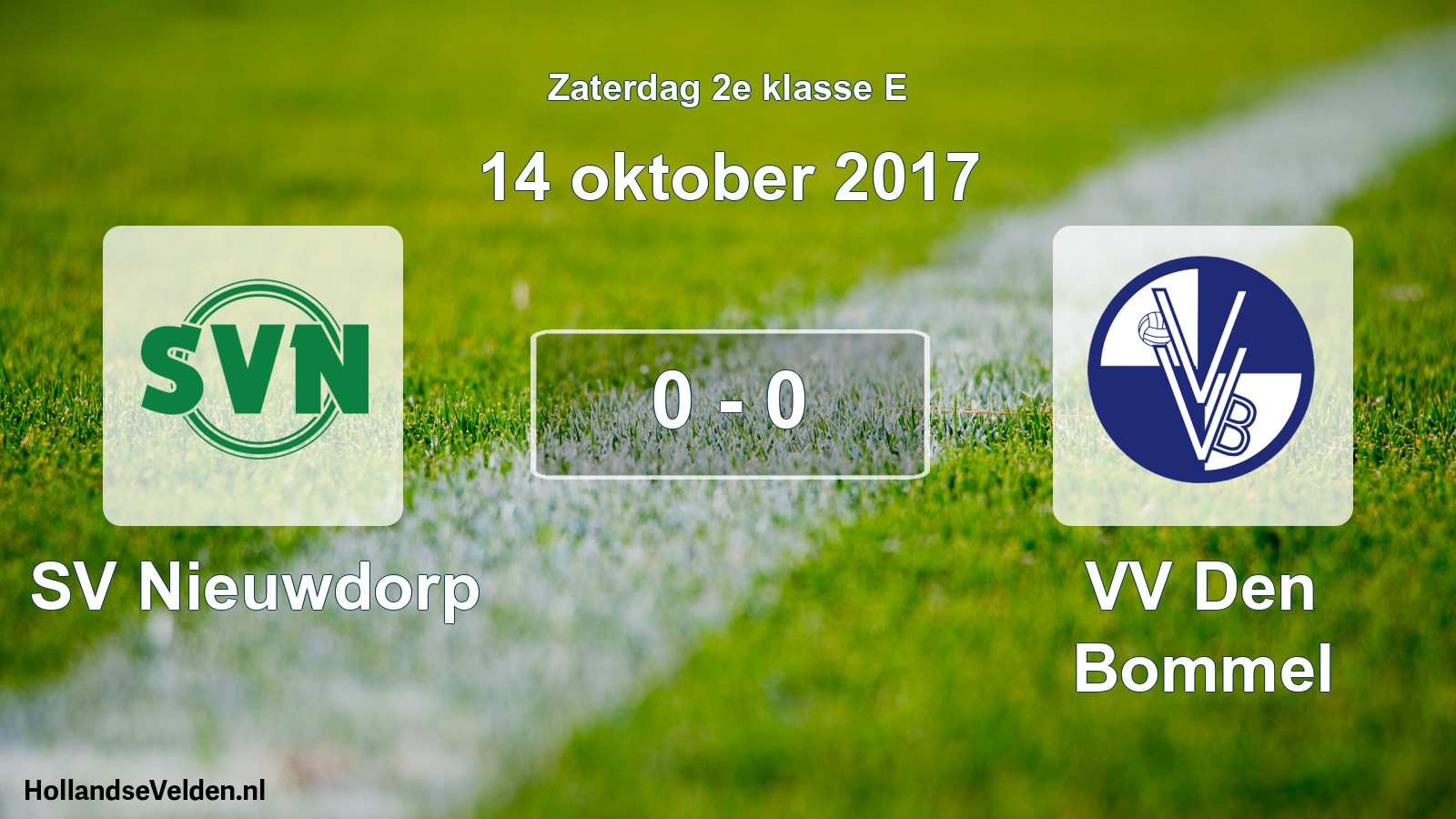 Total number of matches played: SV Nieuwdorp - VV Den Bommel 0 - 0 (14 October 2017)