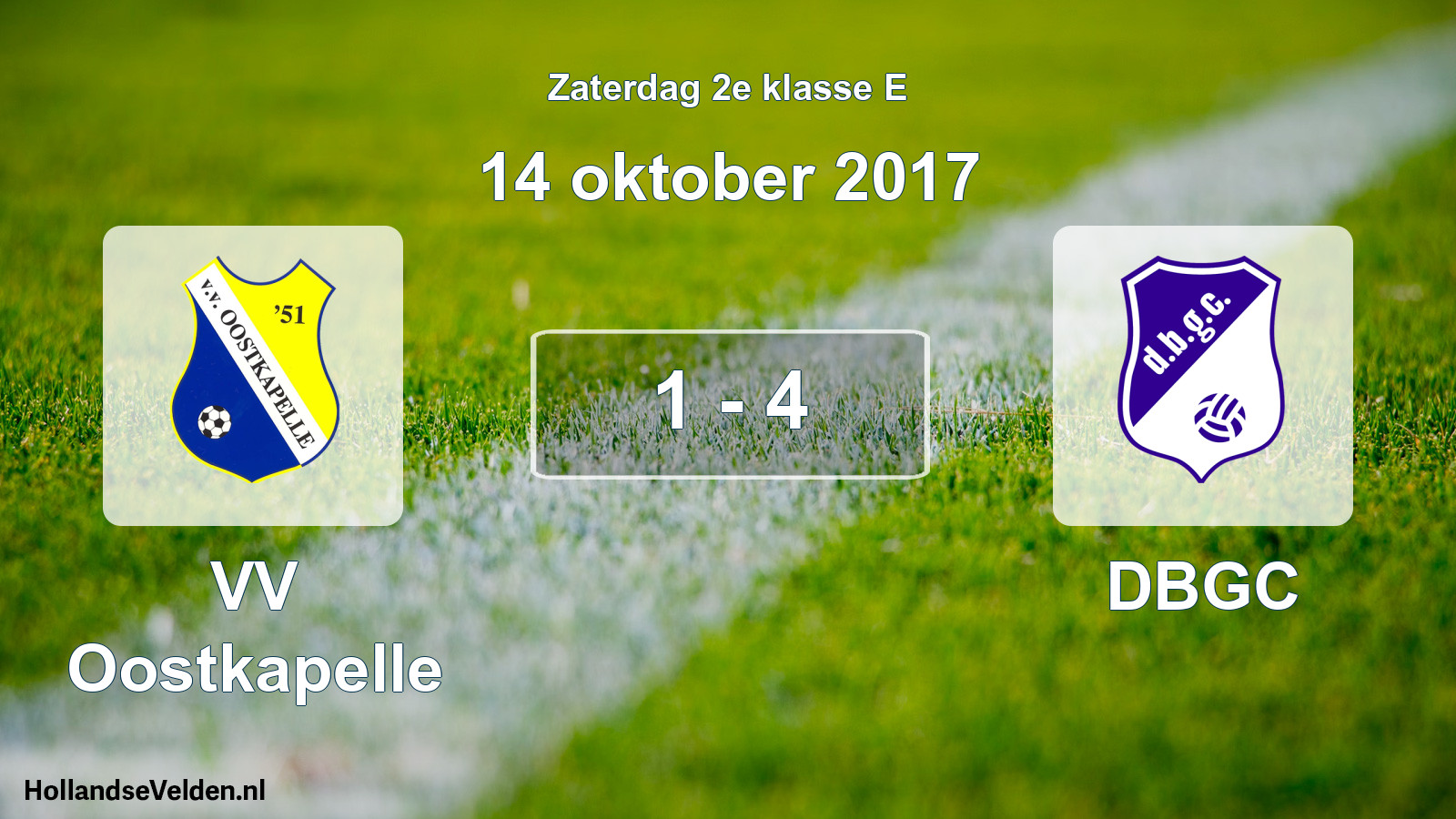 Total number of matches played: VV Oostkapelle - DBGC 1 - 4 (14 October 2017)
